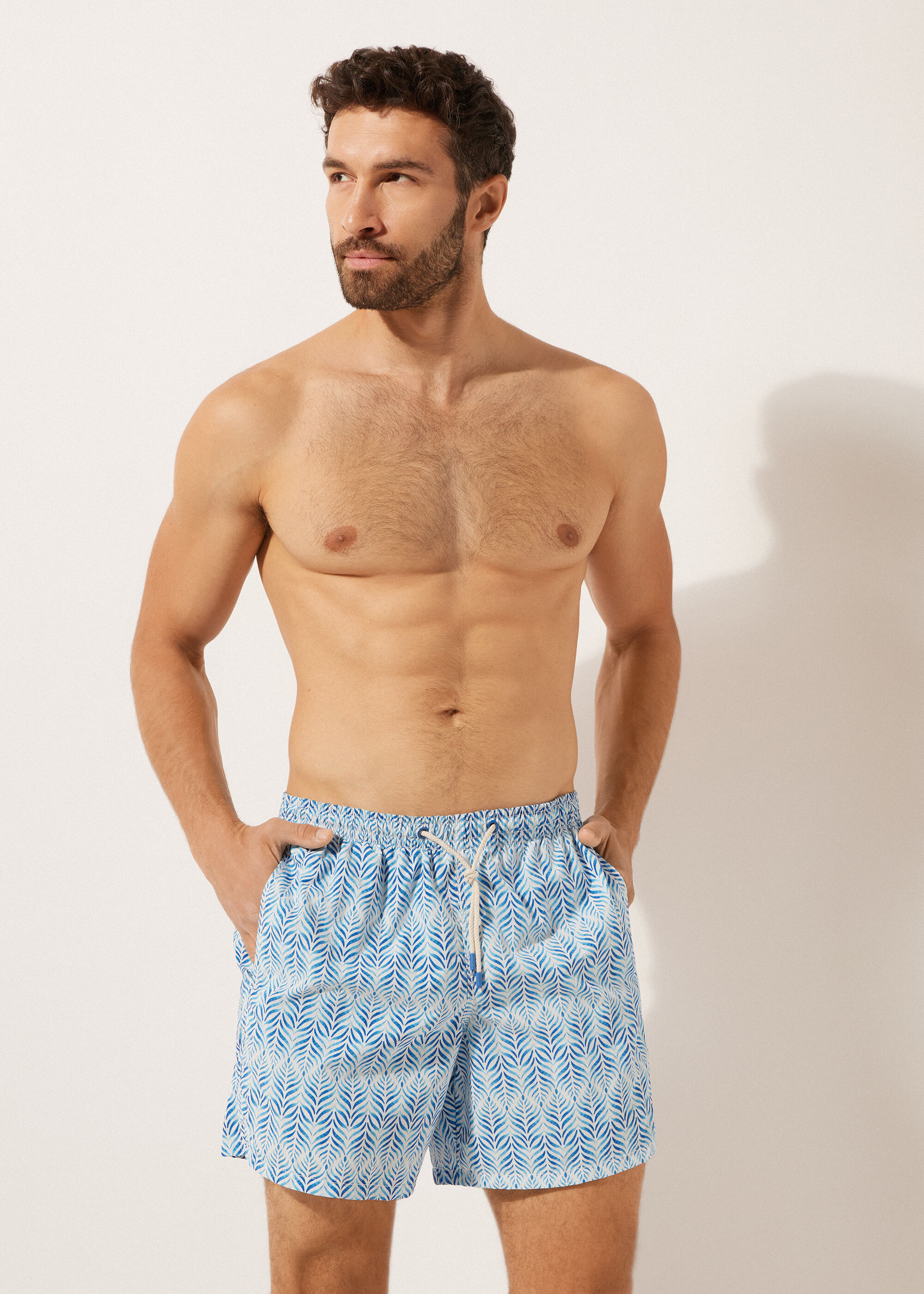 Men’s Patterned Boxer Swim Shorts Formentera