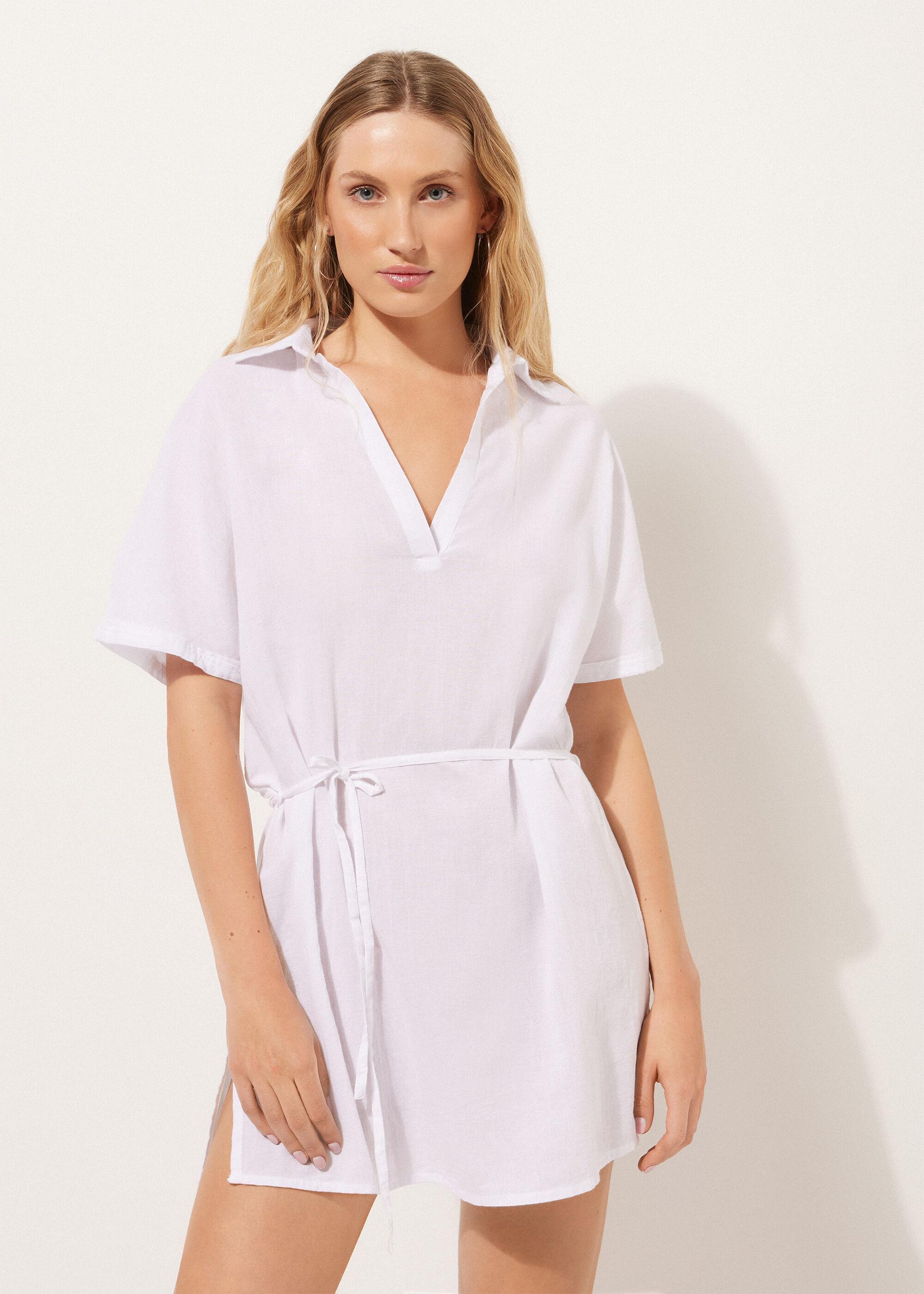Kurzer Kaftan mit Tunnelzug