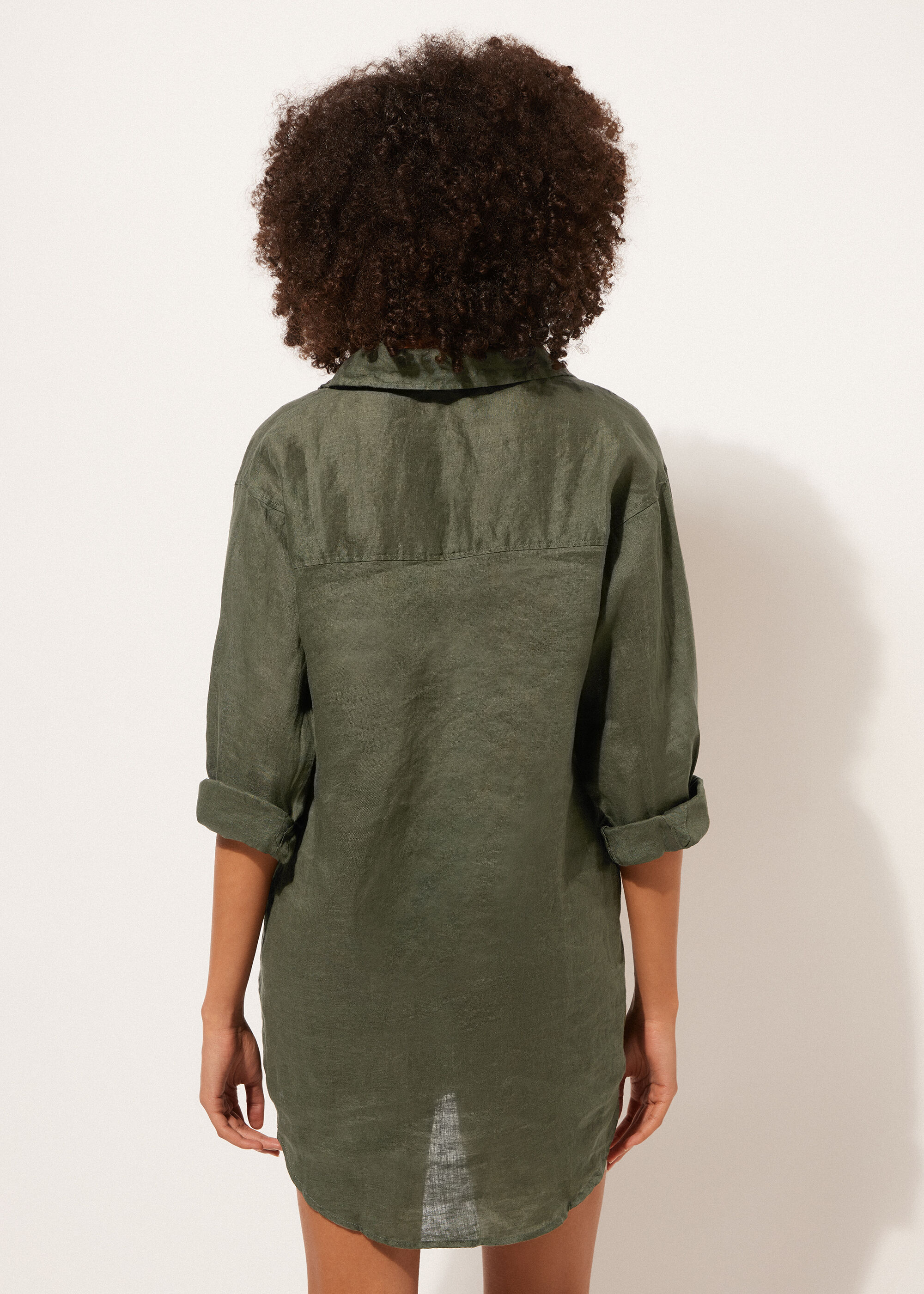 Robe chemisier en lin