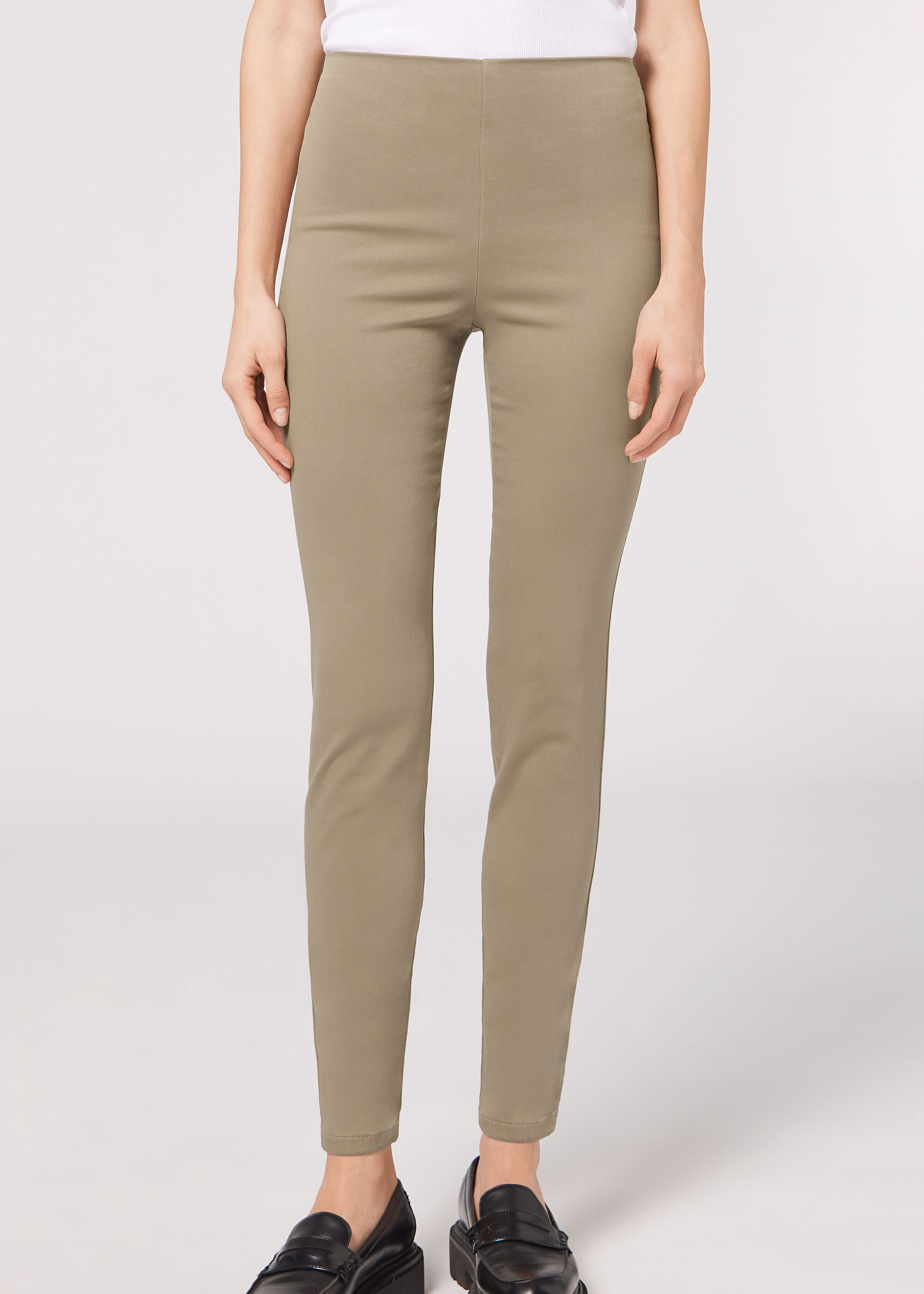 Yüksek Bel Denim Skinny Tayt