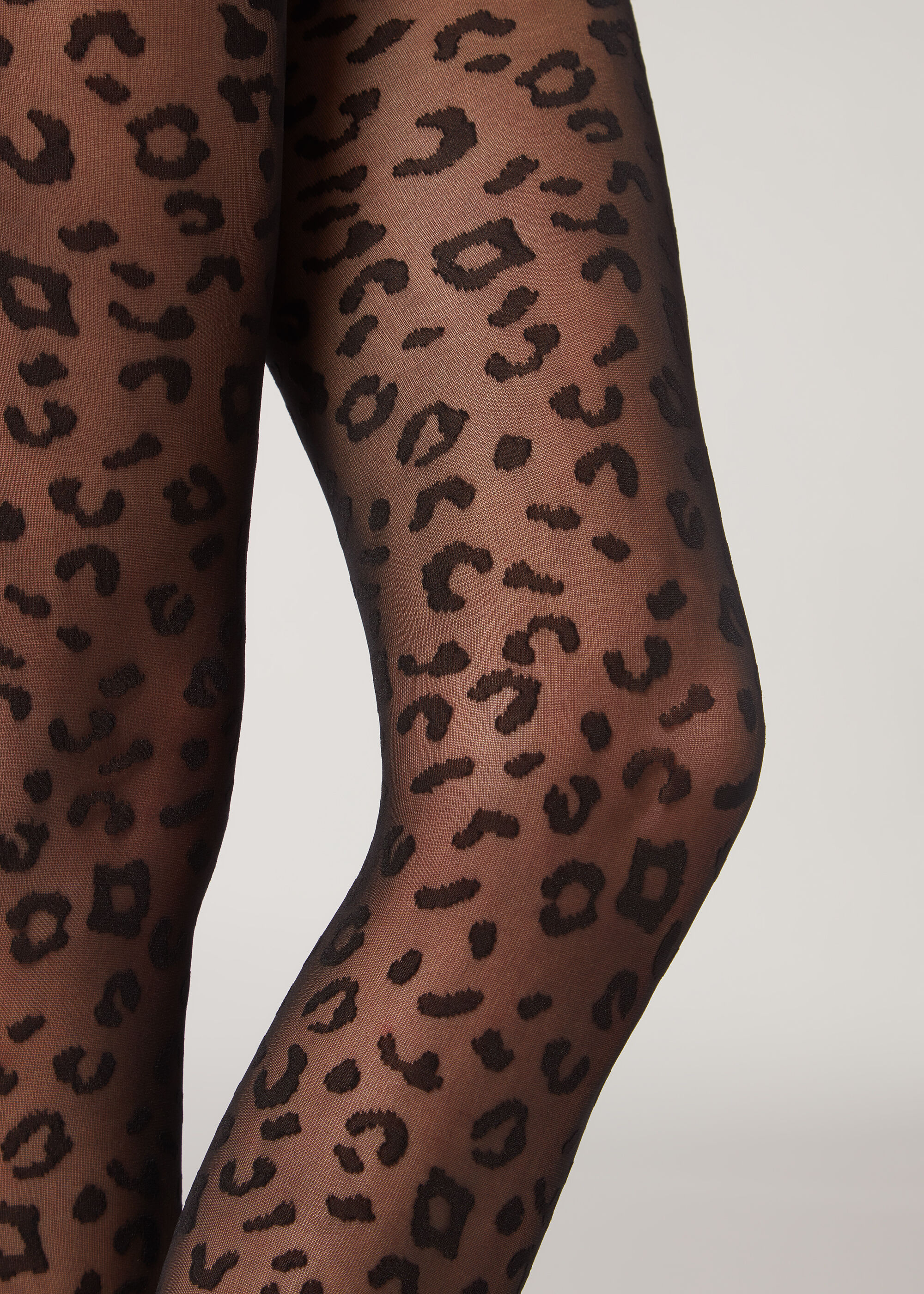 30 denier doorzichtige panty met dierenprint