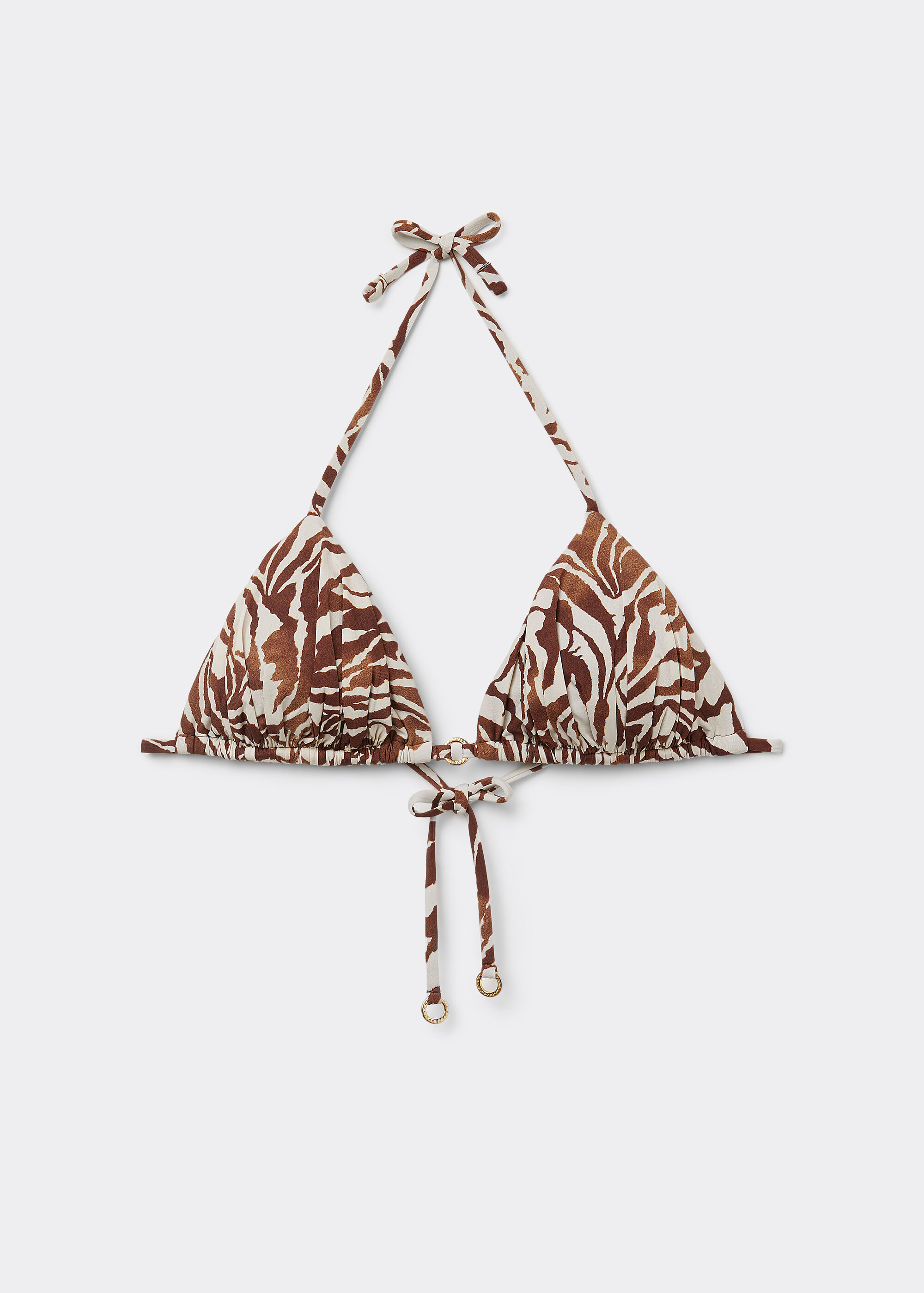Triangle Bikini Top Brown Zebra