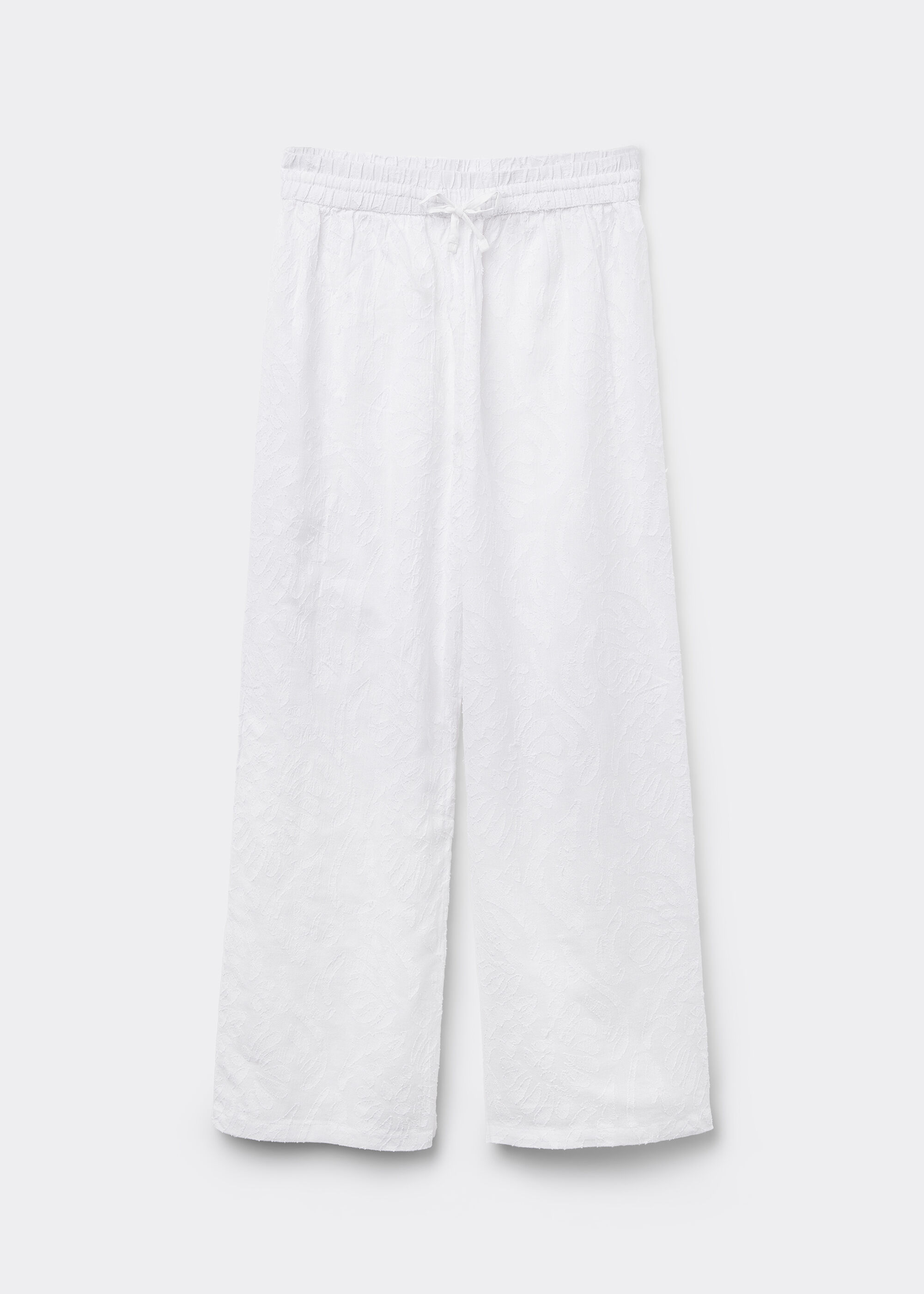 Broek met Wijde Pijpen Jacquard