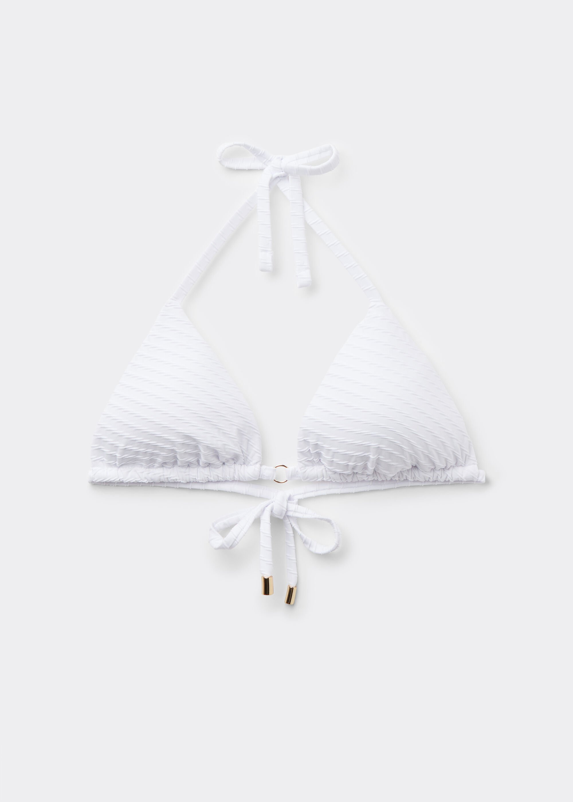 Üçgen Bikini Üstü White Waves
