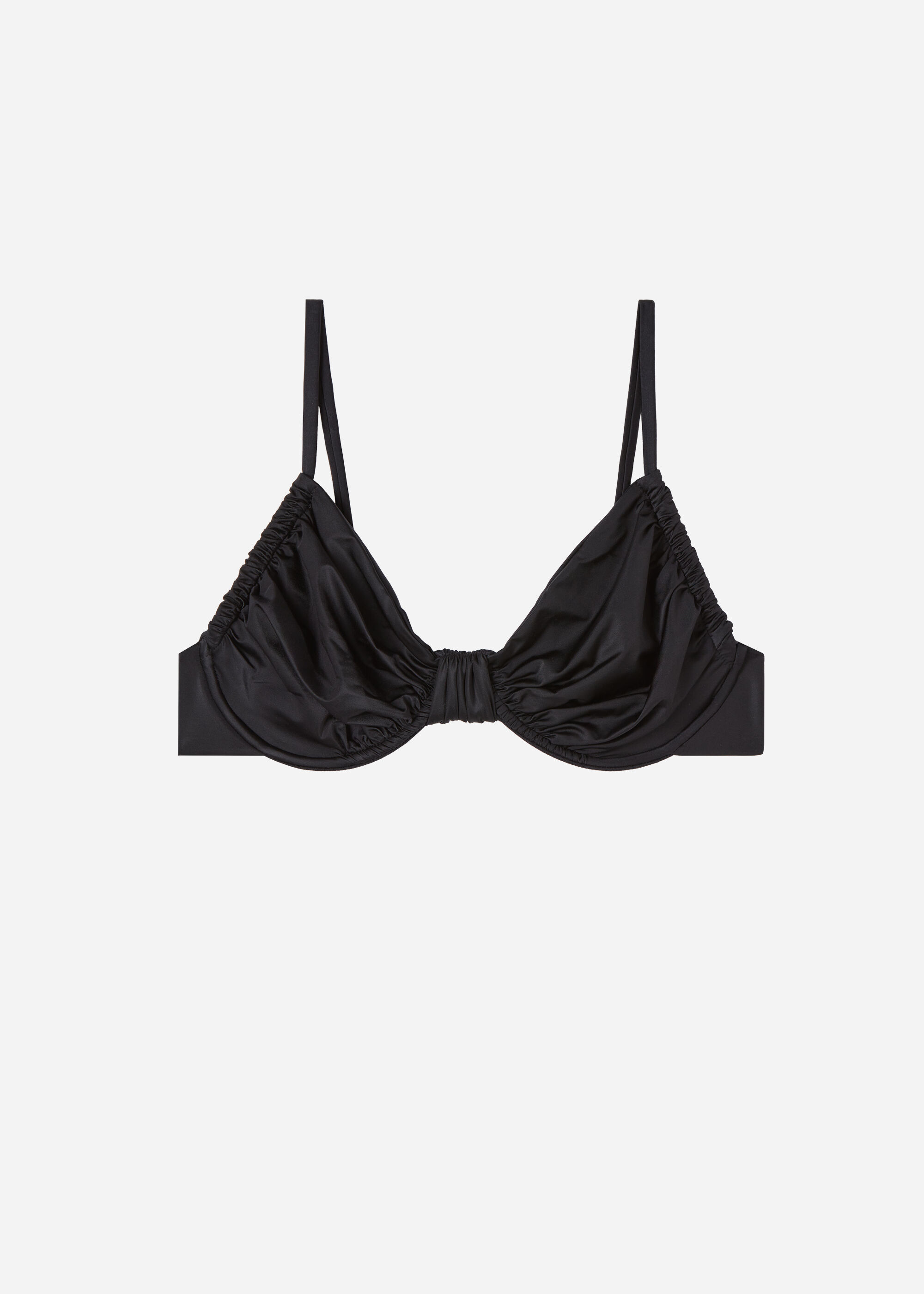 Balconette Swimsuit Top Shiny Satin