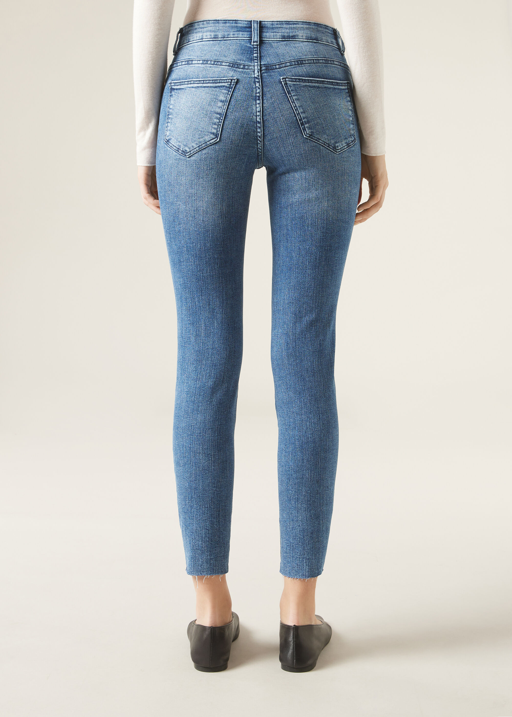 Super-Skinny Jeans with Buttons
