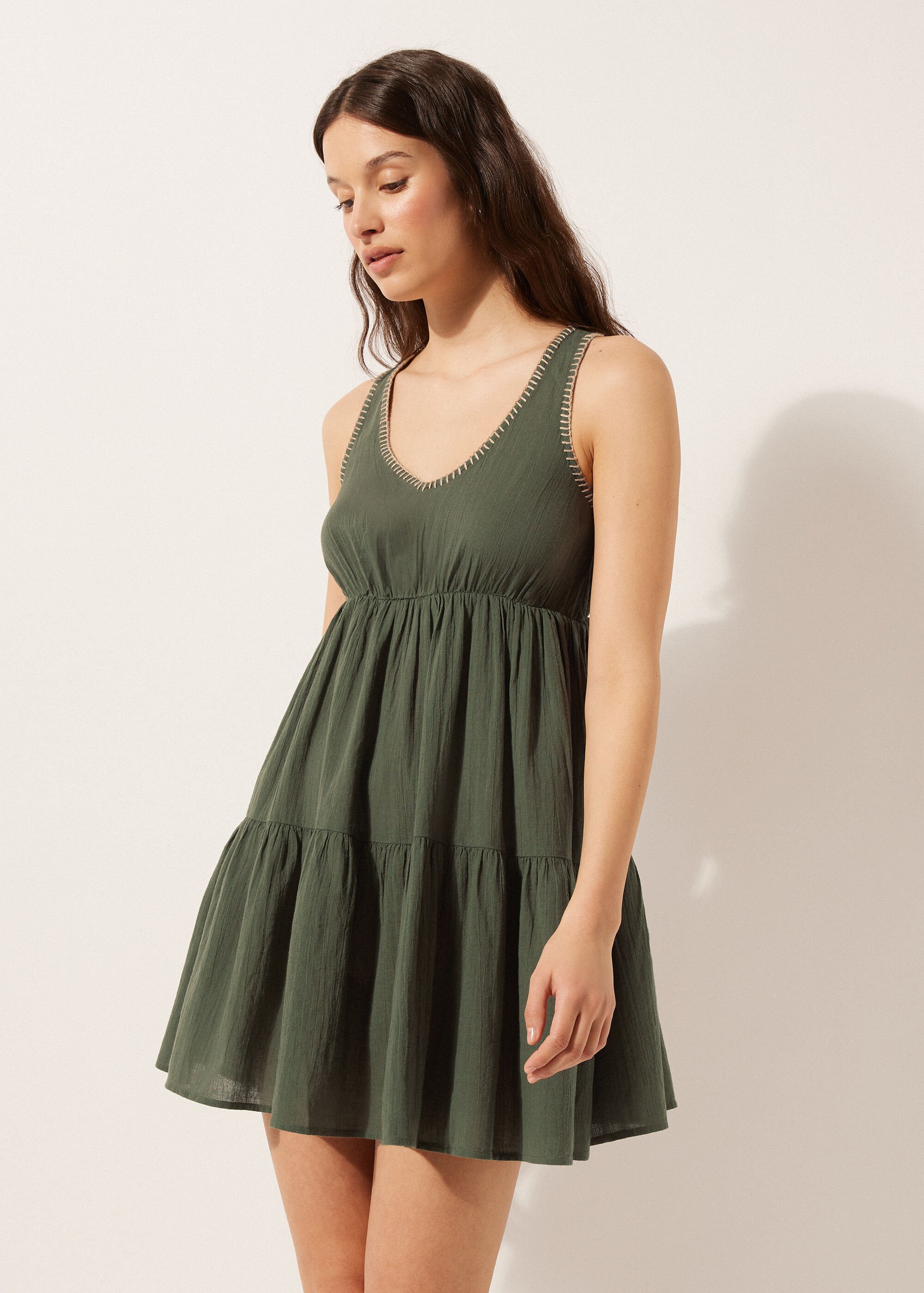 Embroidered Short Dress