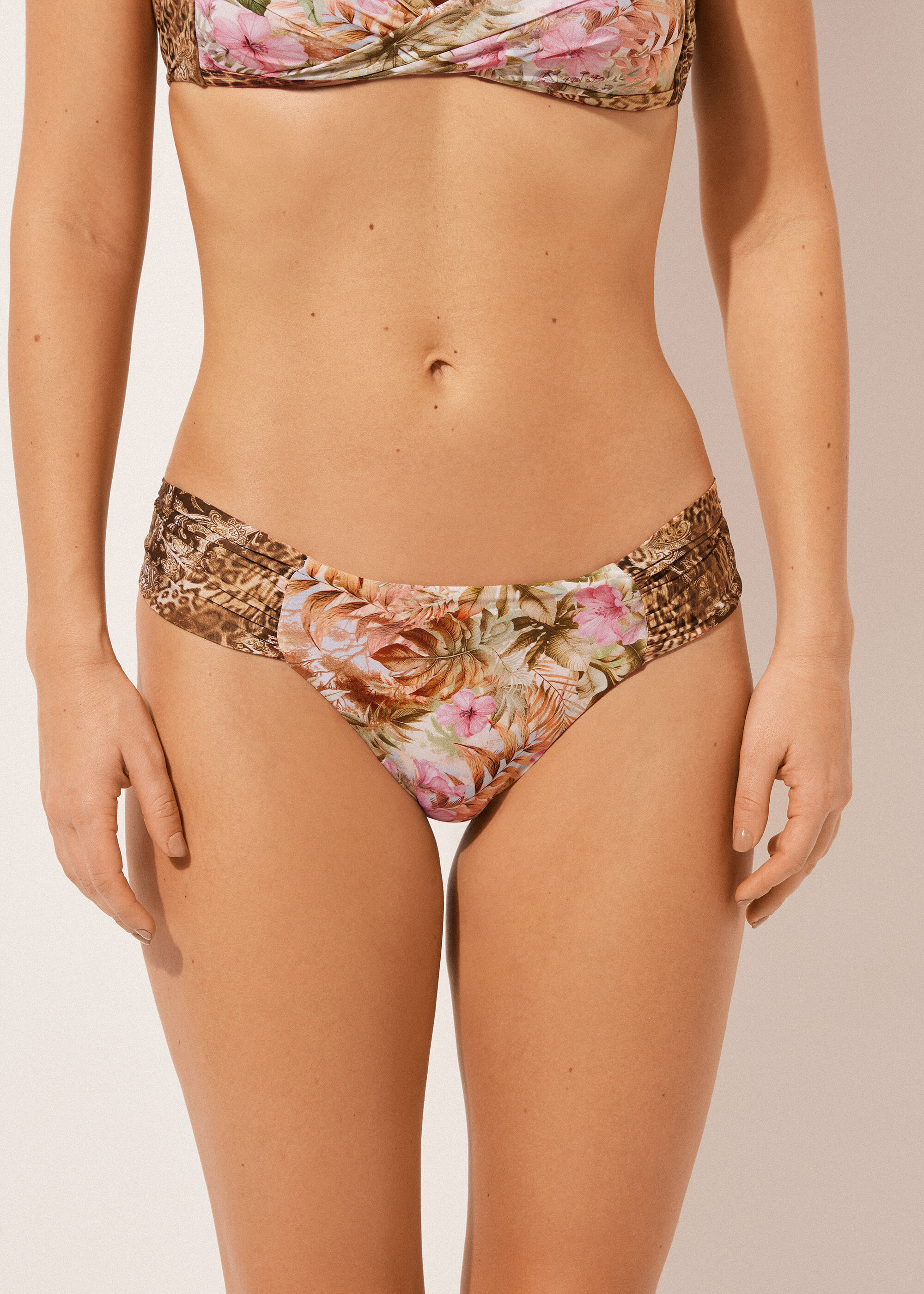 Braguita Bikini Brasileña Drapeado Wild tropics