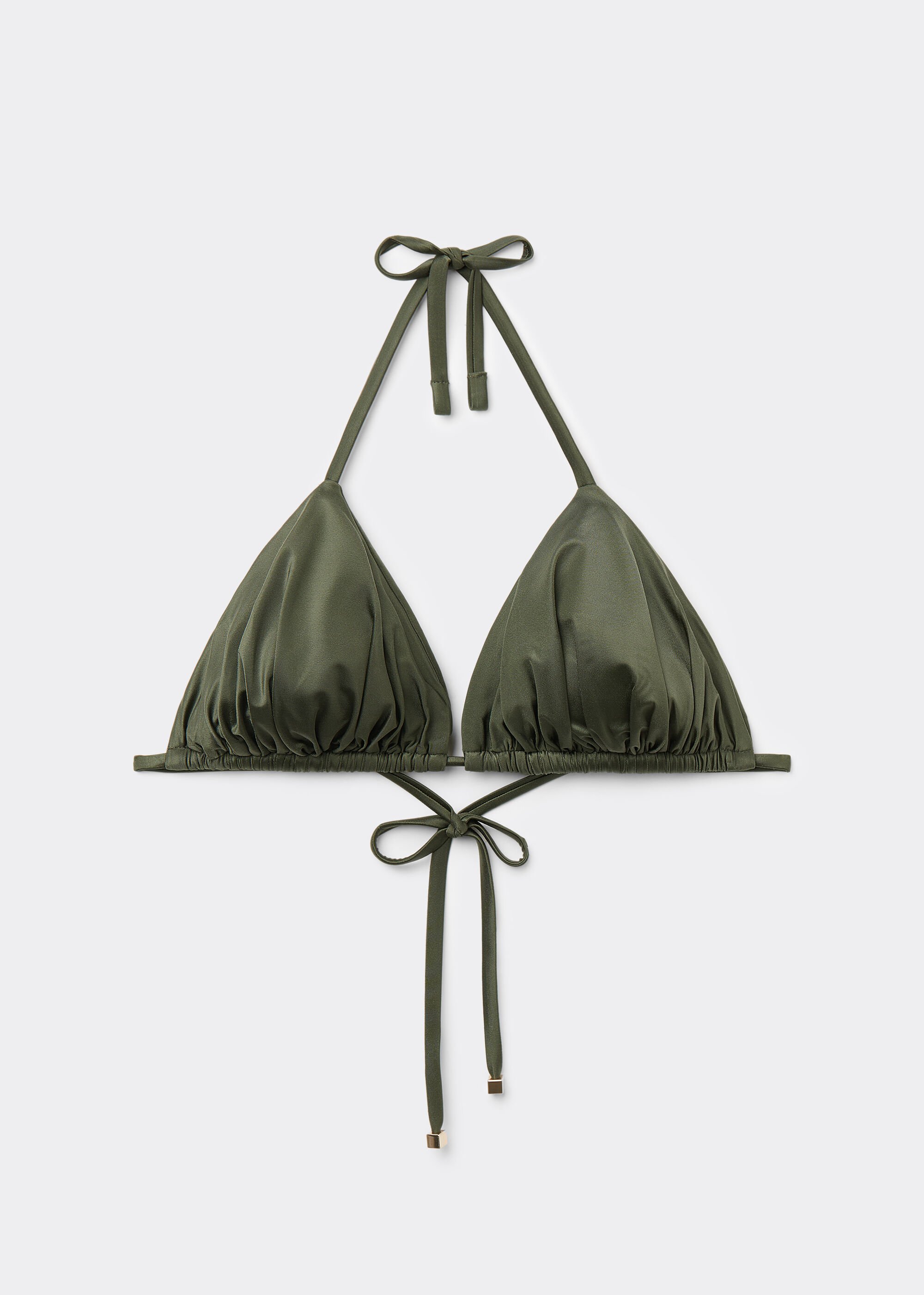 Triangle-Bikini met Uitneembare Vulling Shiny Satin