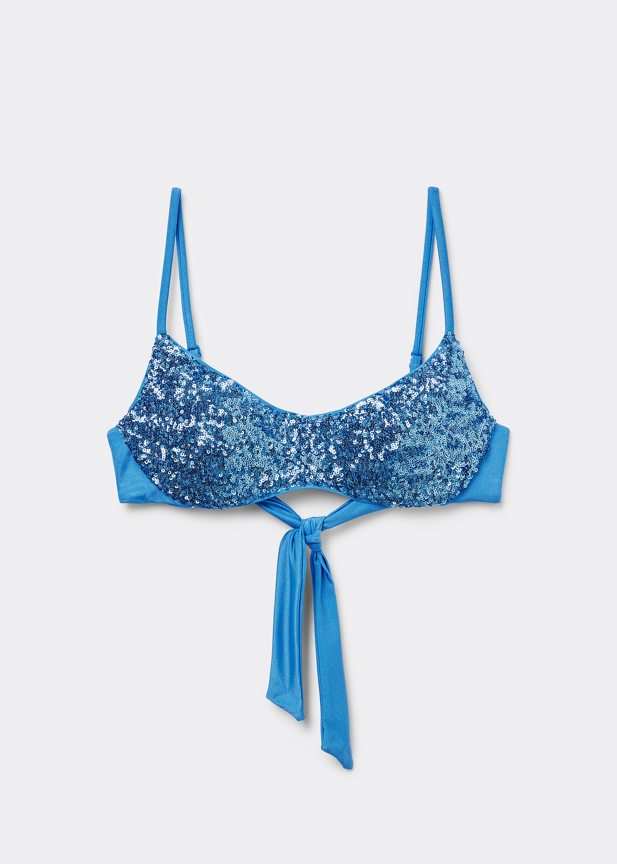 Brassiere Bikini Top with Removable Padding Glowing Surface
