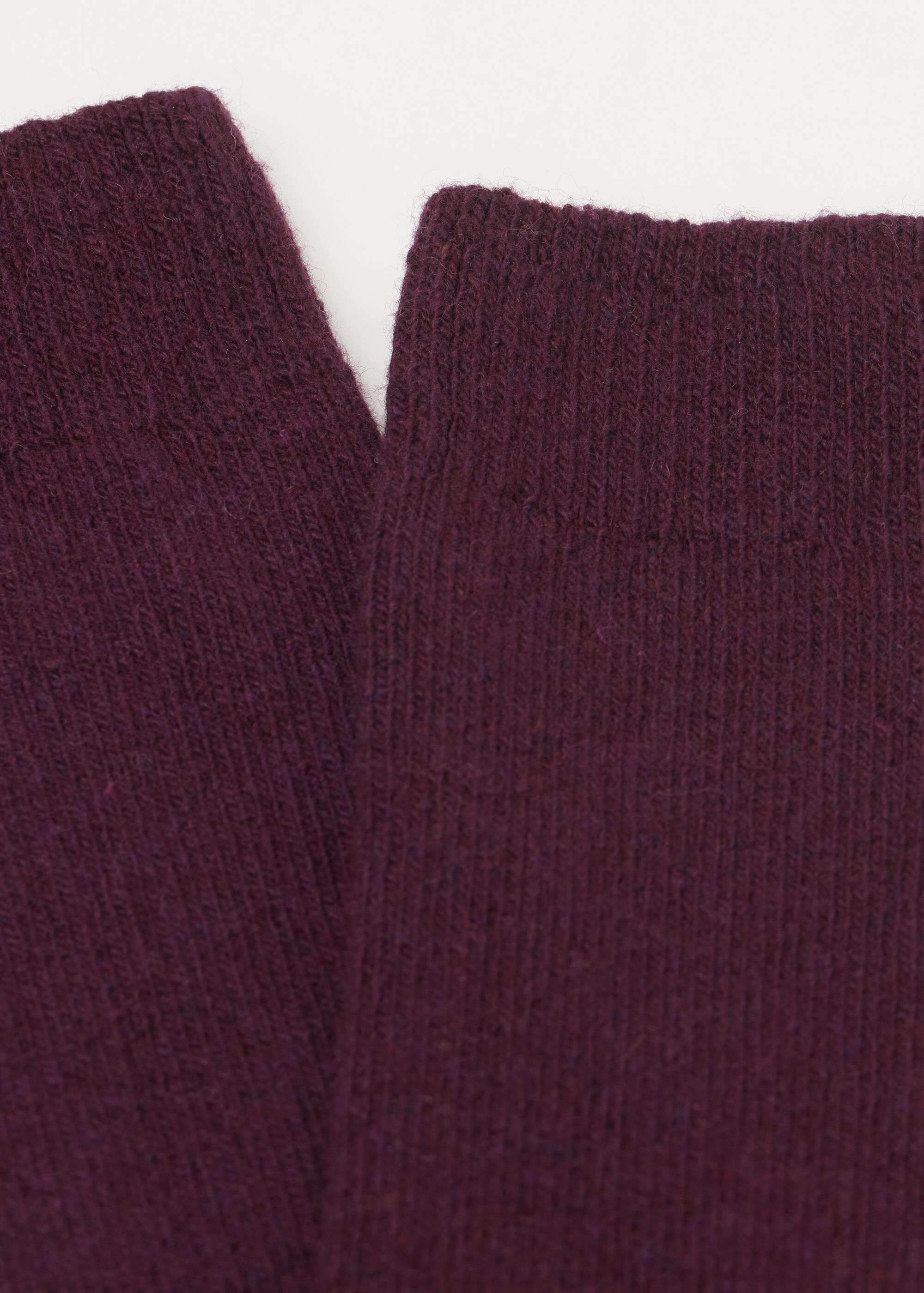 Kurze Socken in Rippe mit Wolle und Kaschmir