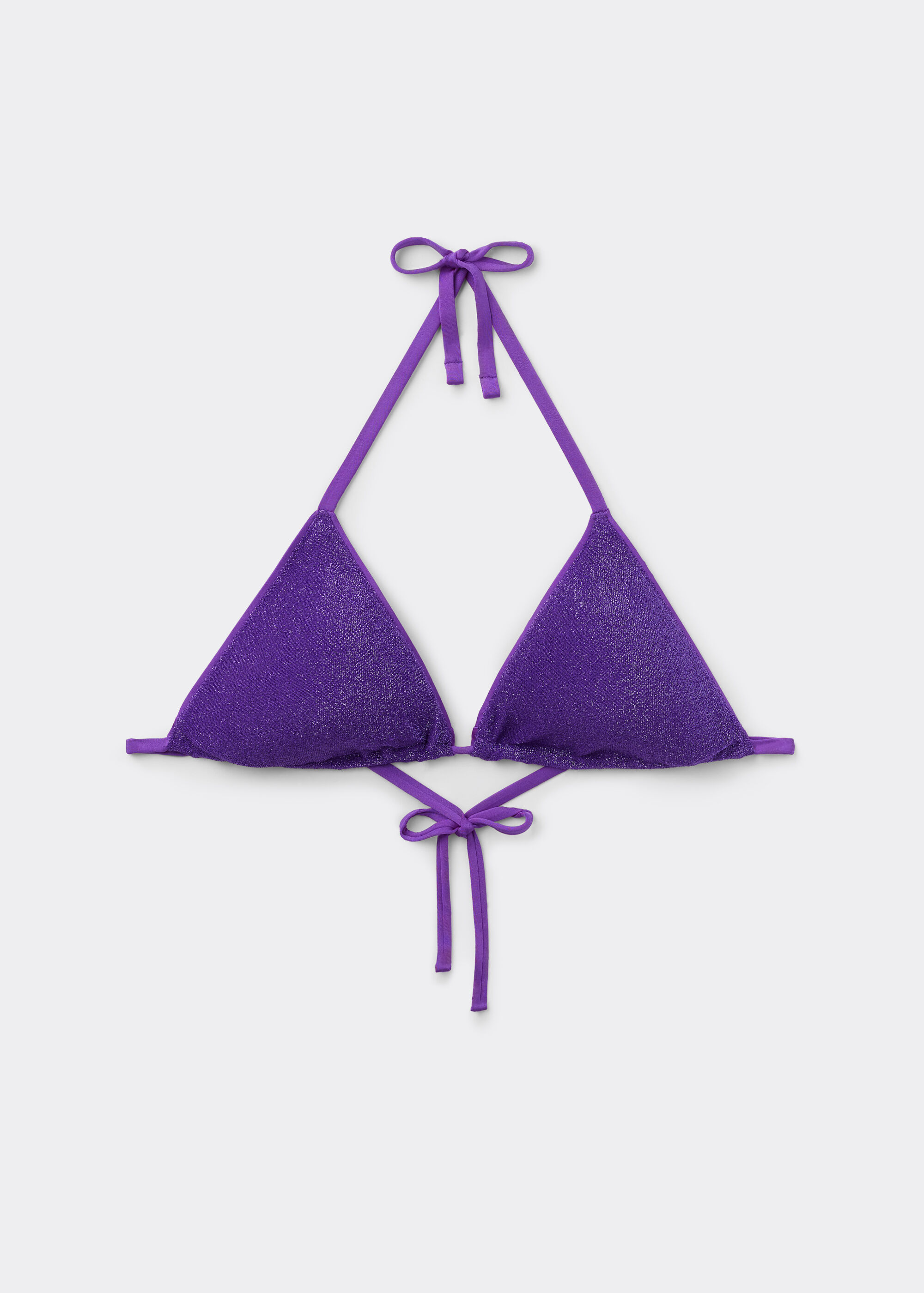 Triangle Bikini Top Metallic Glow