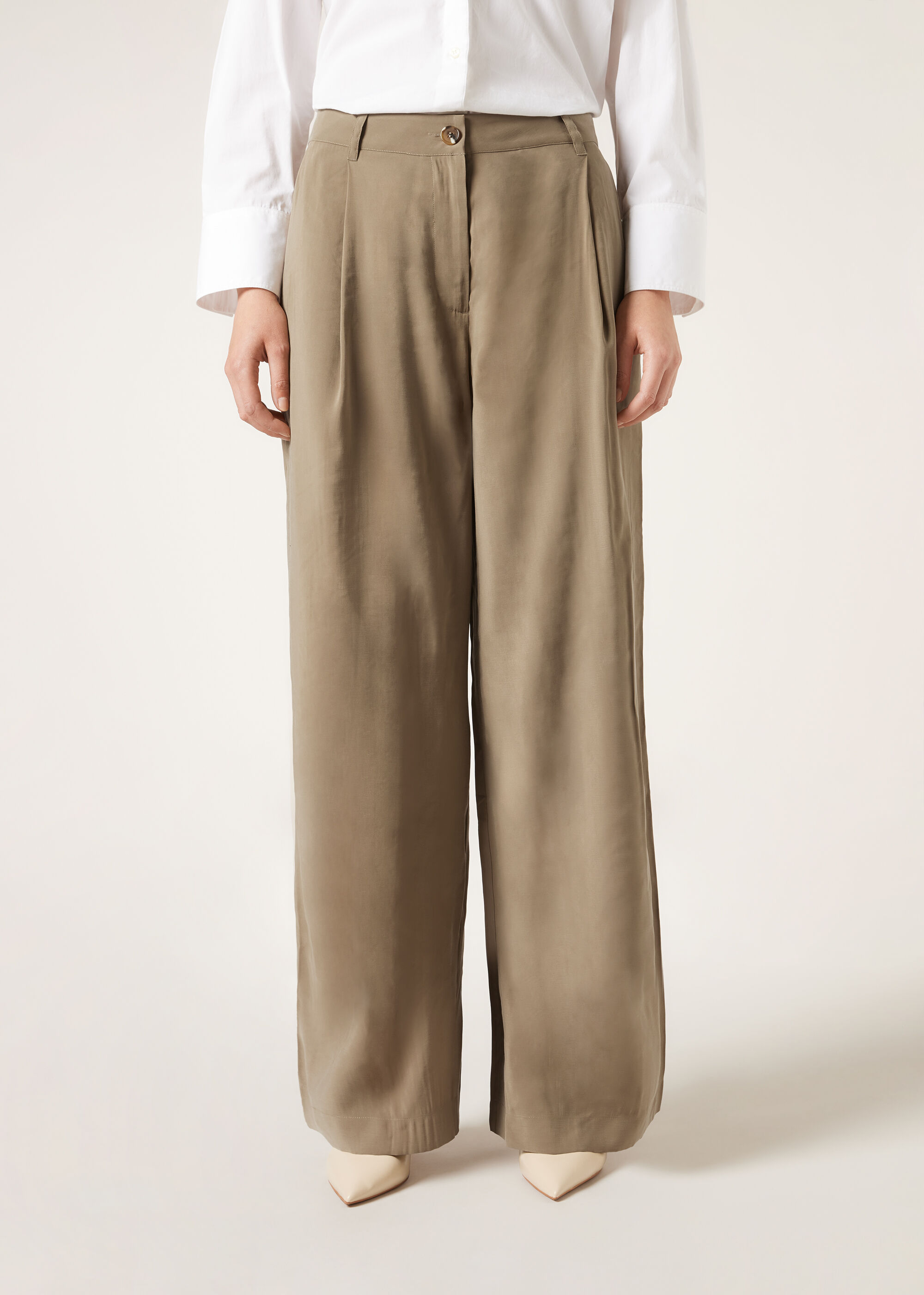 Soft Long Pants with Pleats