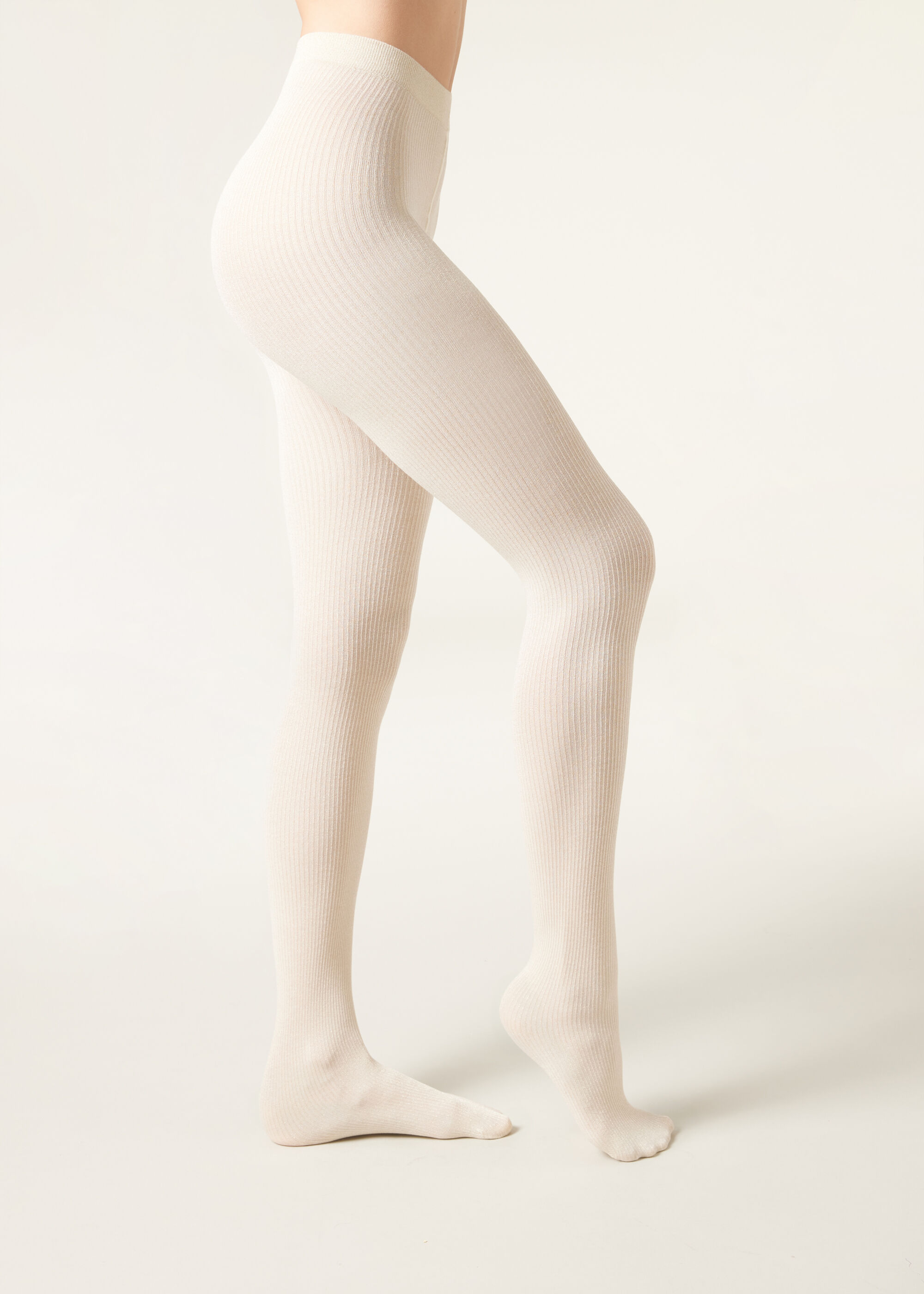 Weiche blickdichte Strumpfhose mit Rippmuster