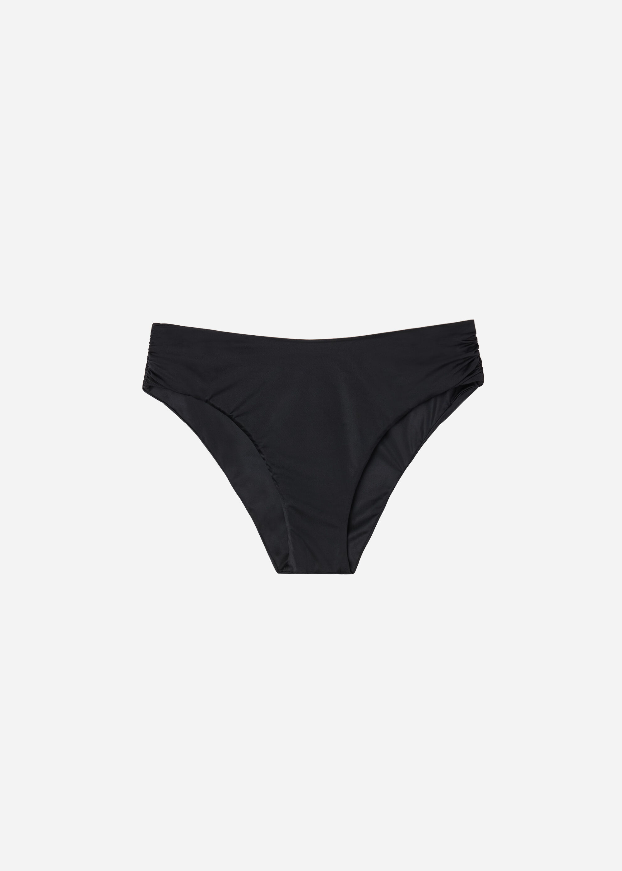 High Rise Swimsuit Bottom Shiny Satin