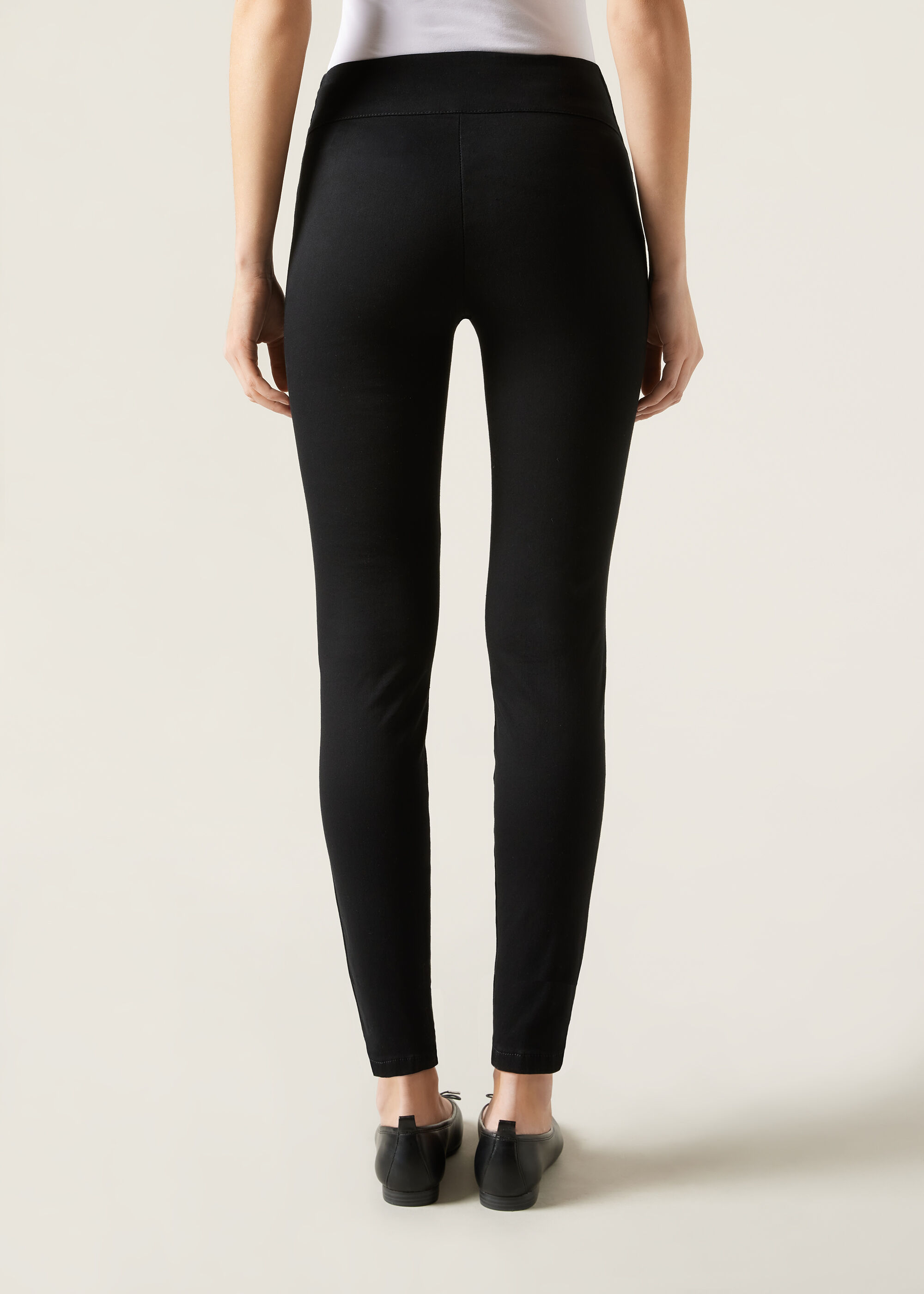 Džínsové skinny legíny s vysokým pásom