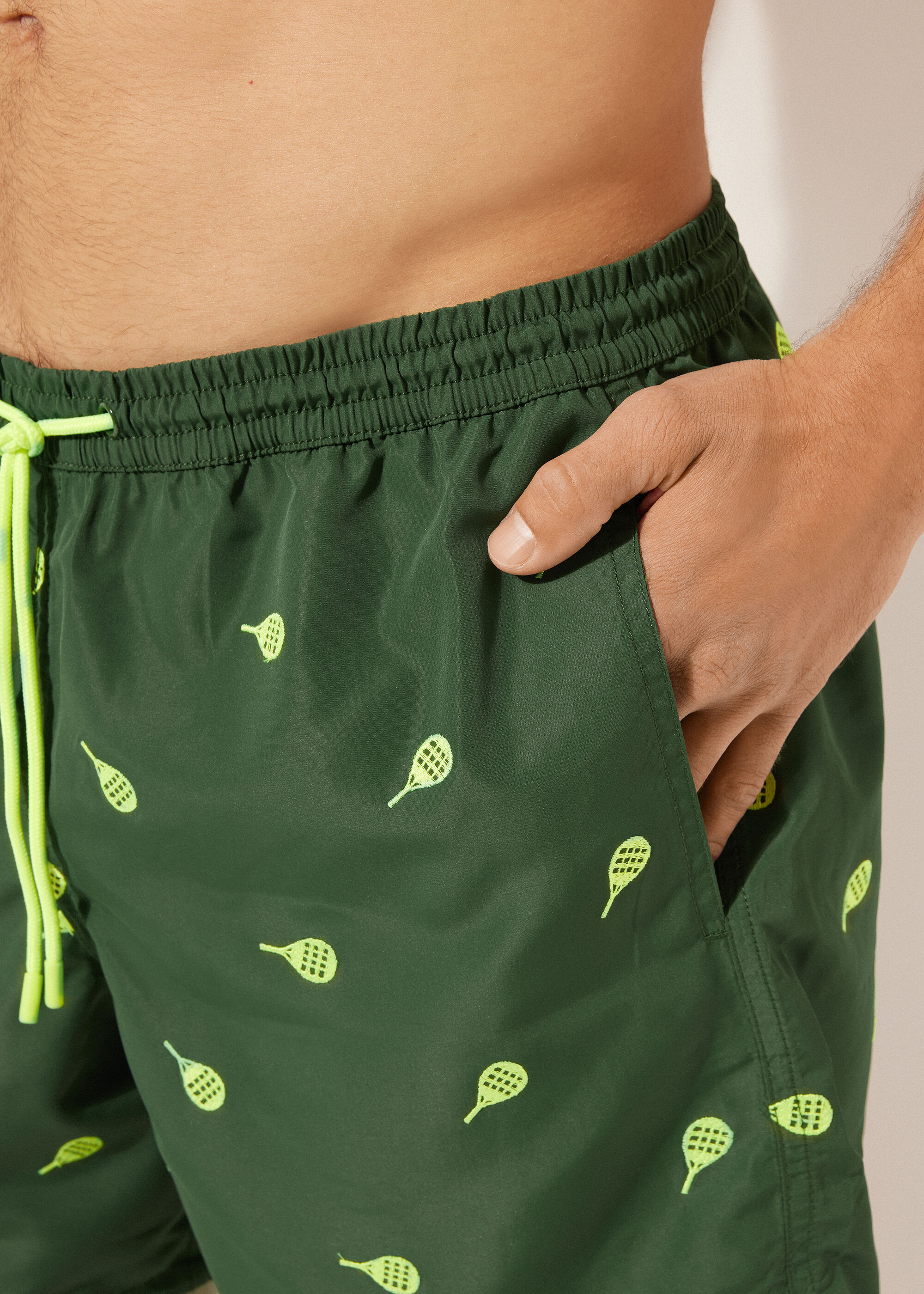 Men’s Patterned Boxer Swim Shorts Formentera