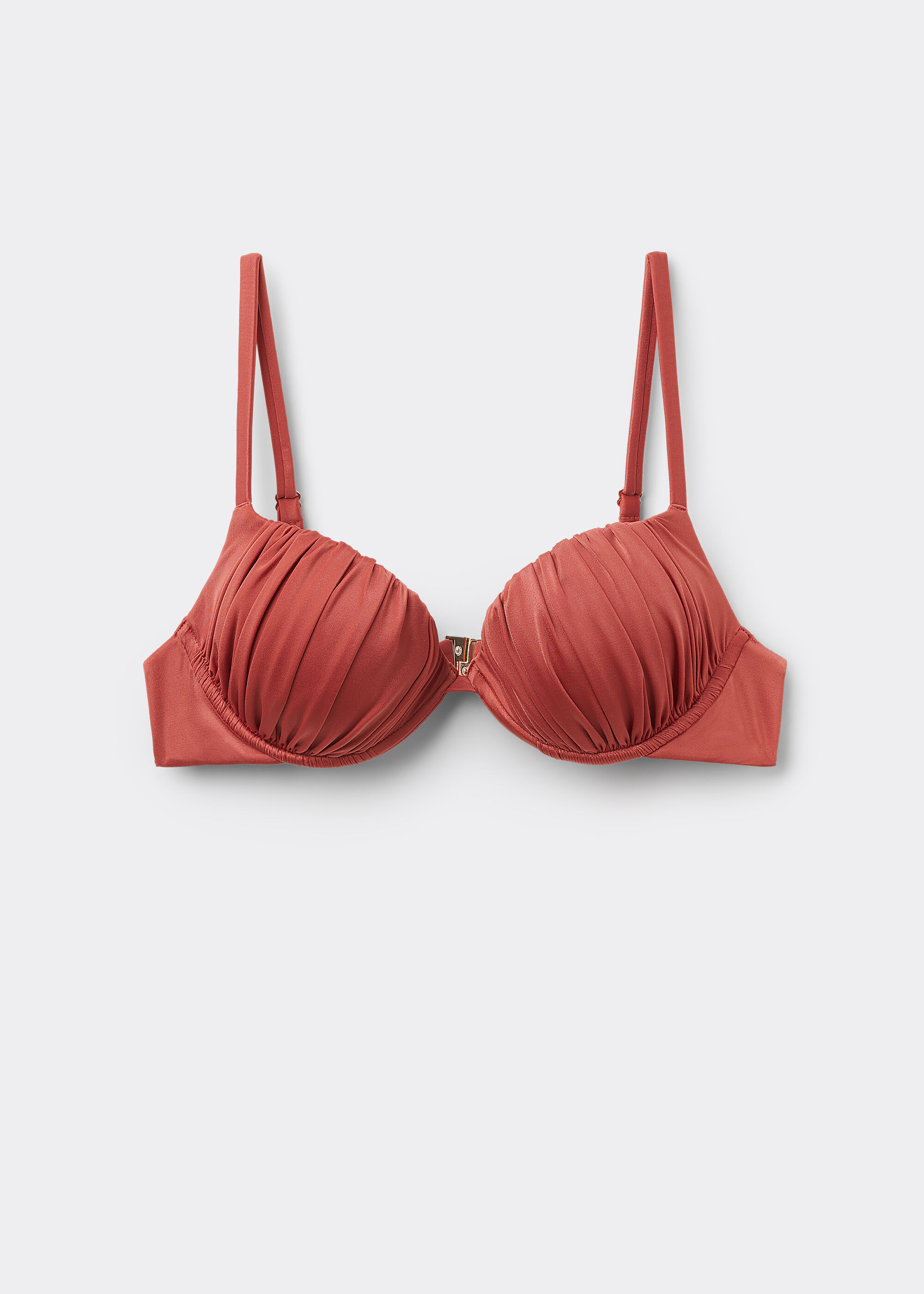 Push-up-Bikinioberteil Shiny Satin