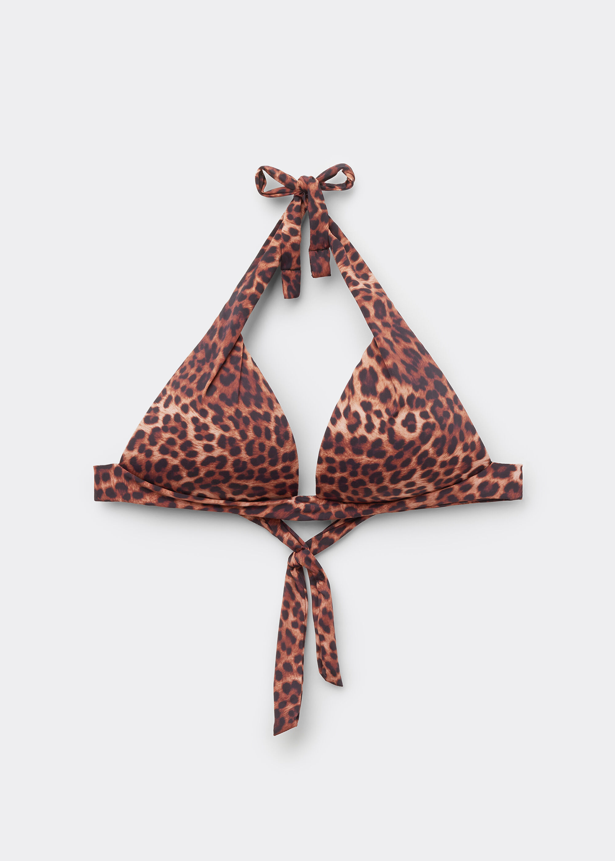 Haut de Maillot Triangle Rembourré Progressif Brown Animalier