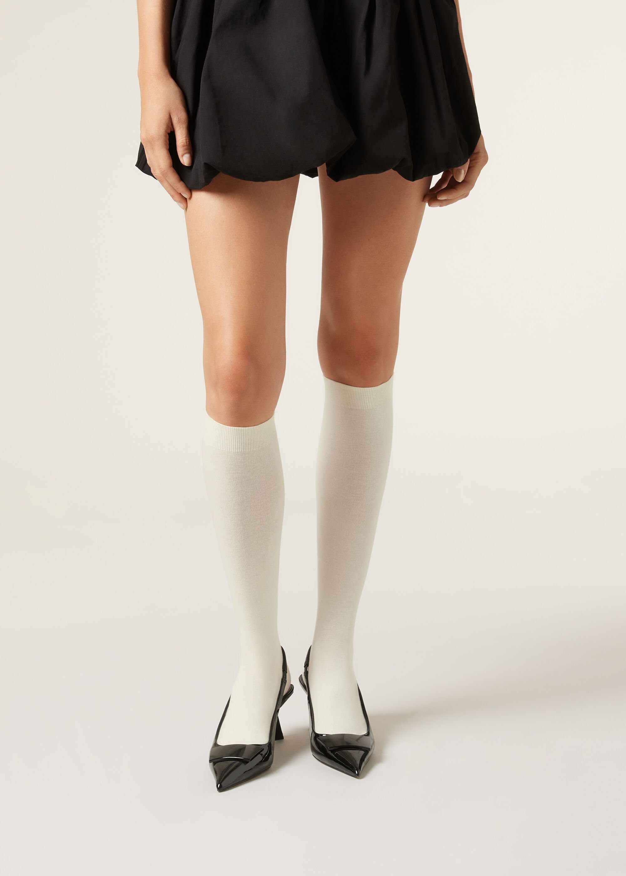 Lange Socken mit Cashmere