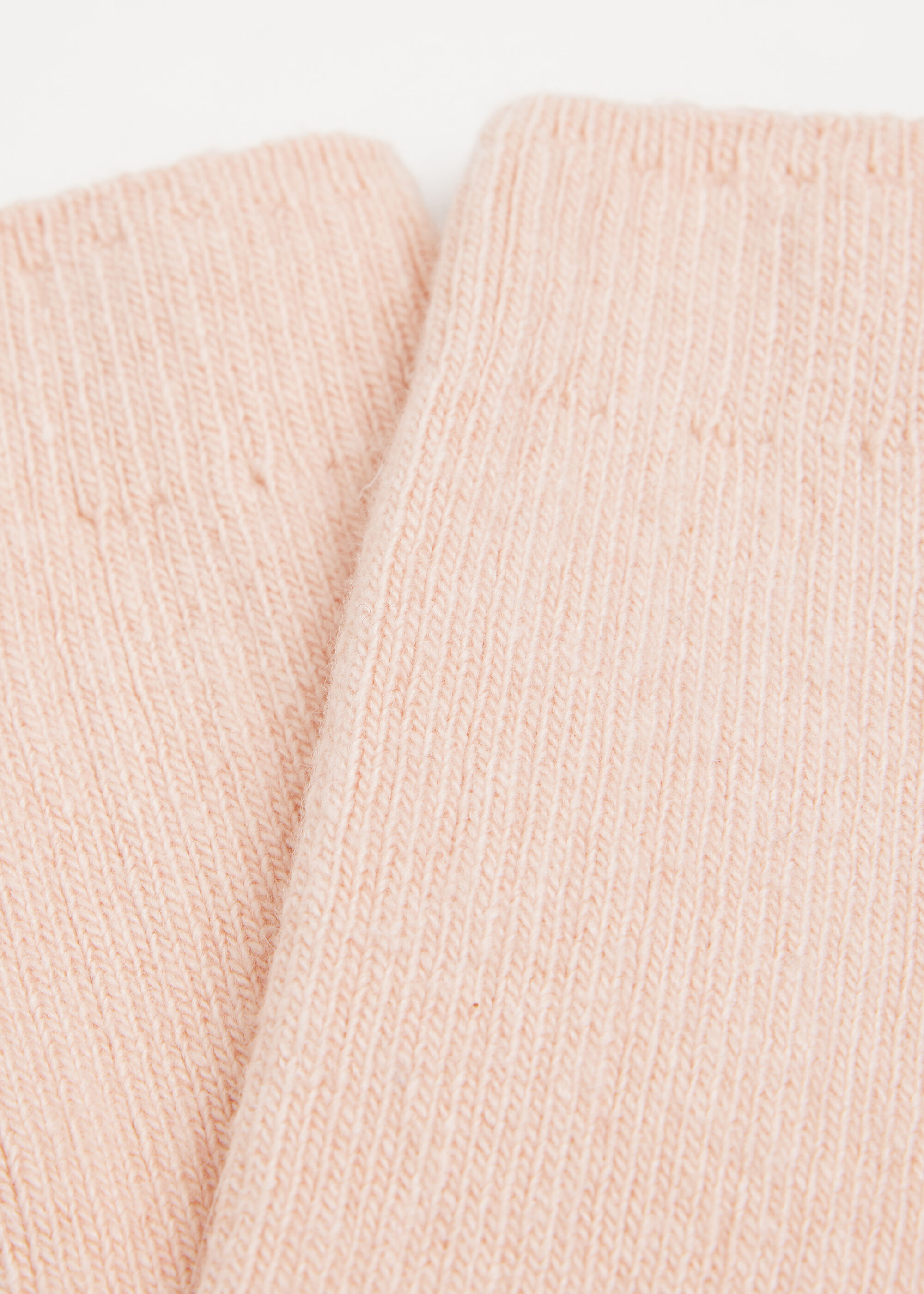 Short Ribbed Socks with Wool and Cashmere