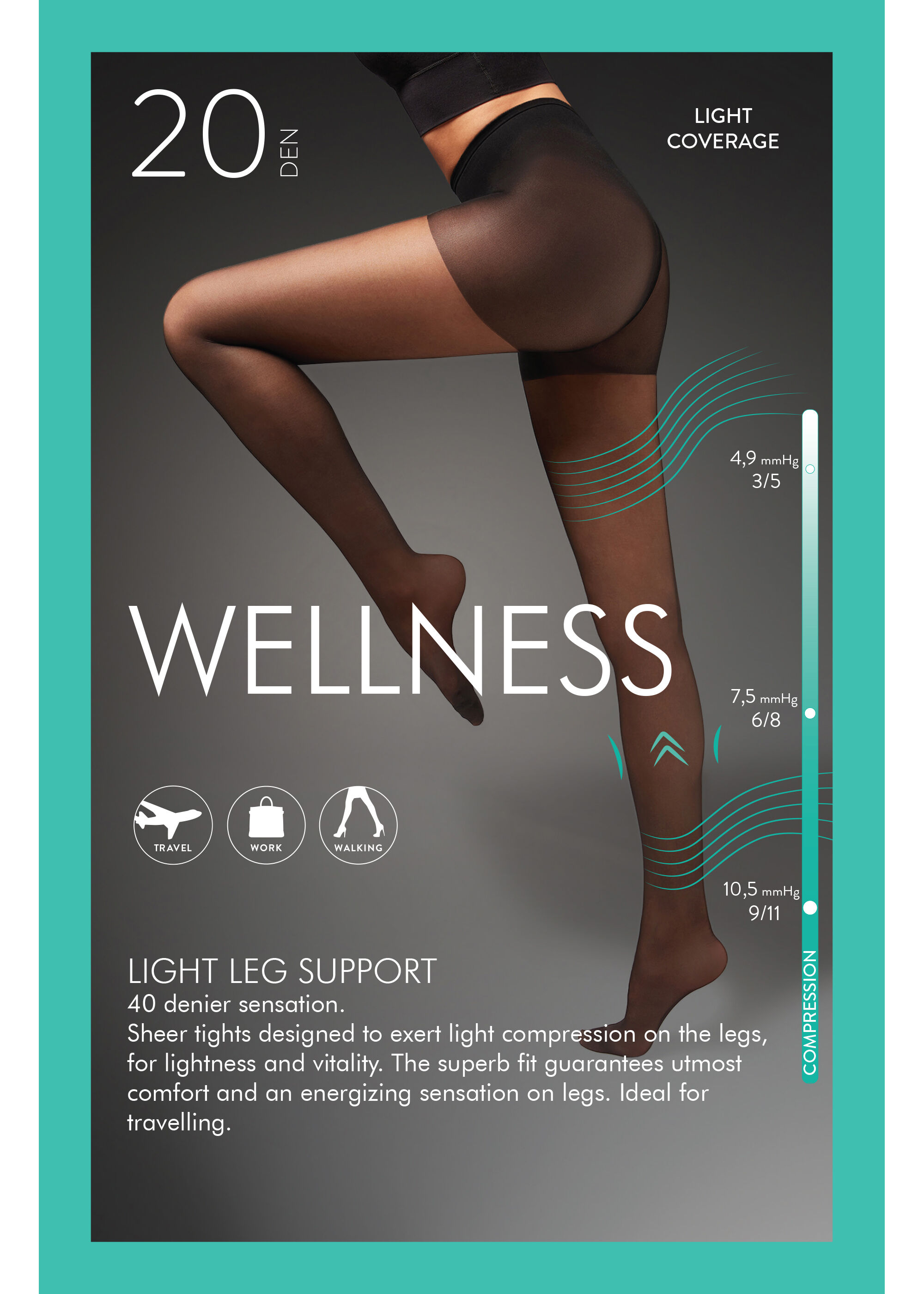 40 Denier Action Tights Medium