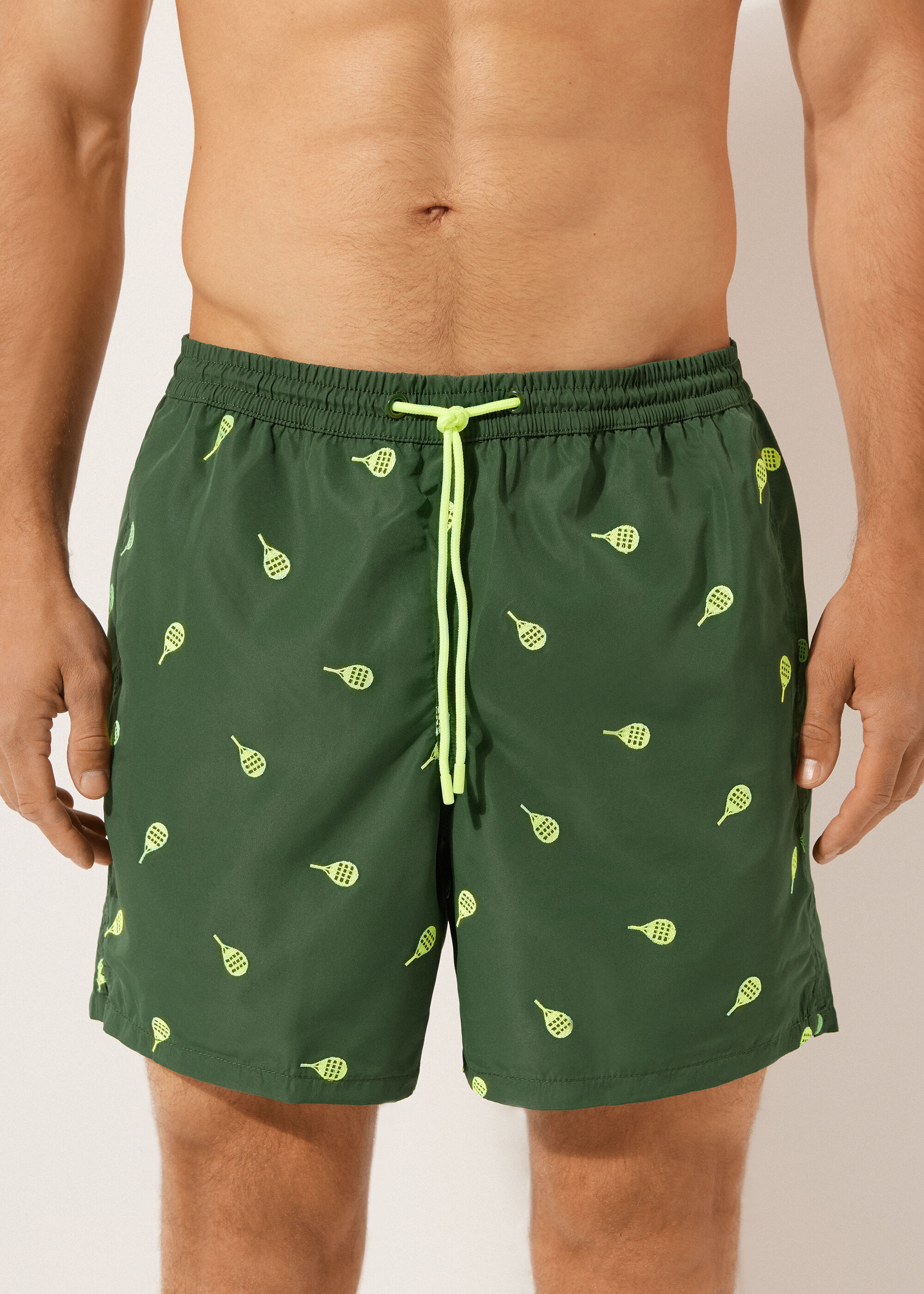 Men’s Patterned Boxer Swim Shorts Formentera