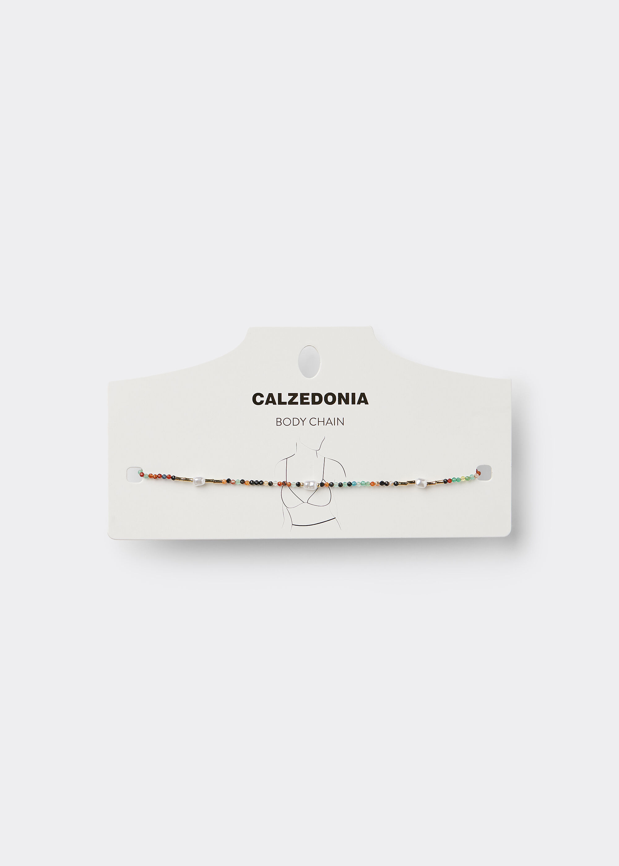 Gemstone and Pearl Body Chain