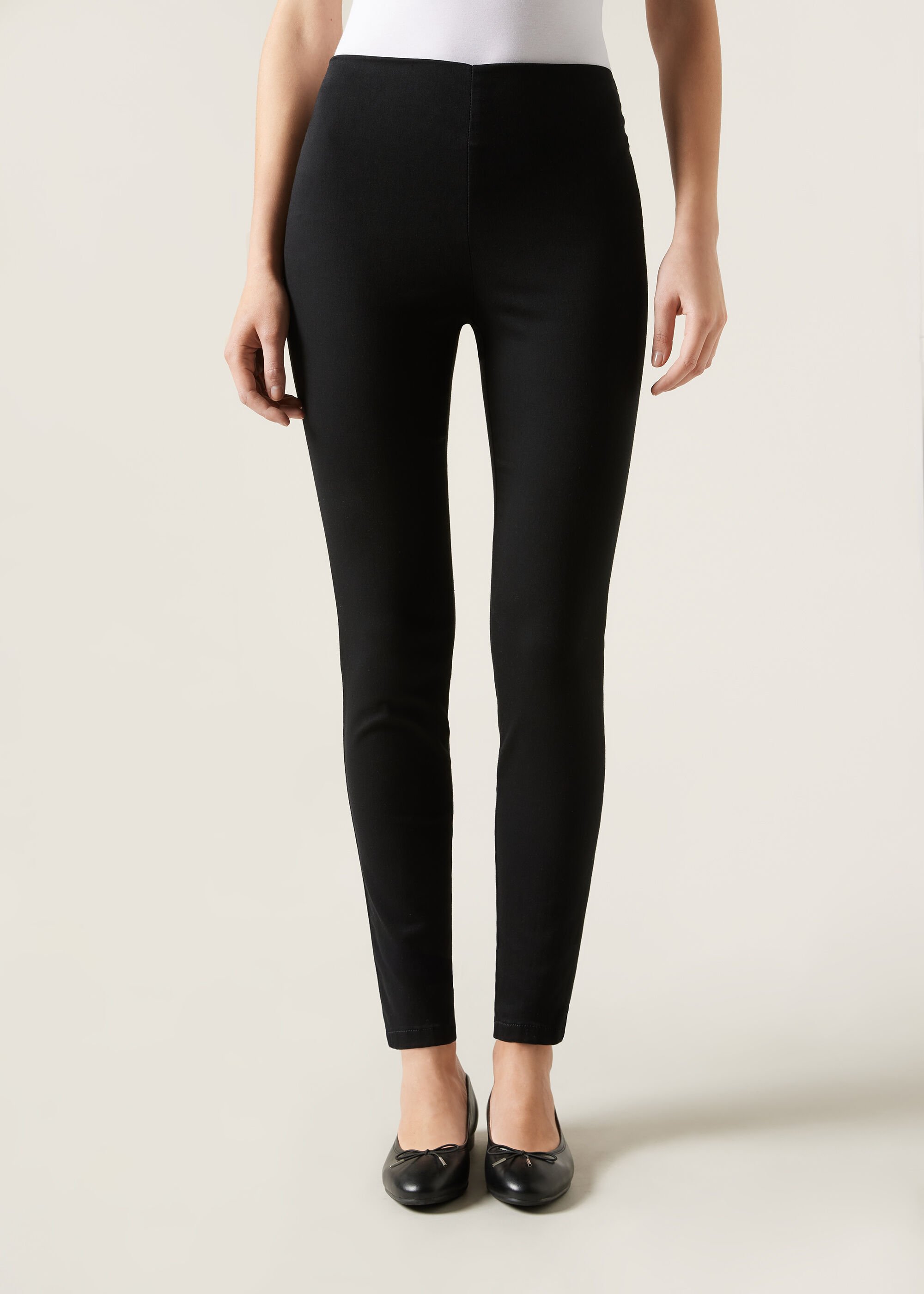 Džínsové skinny legíny s vysokým pásom