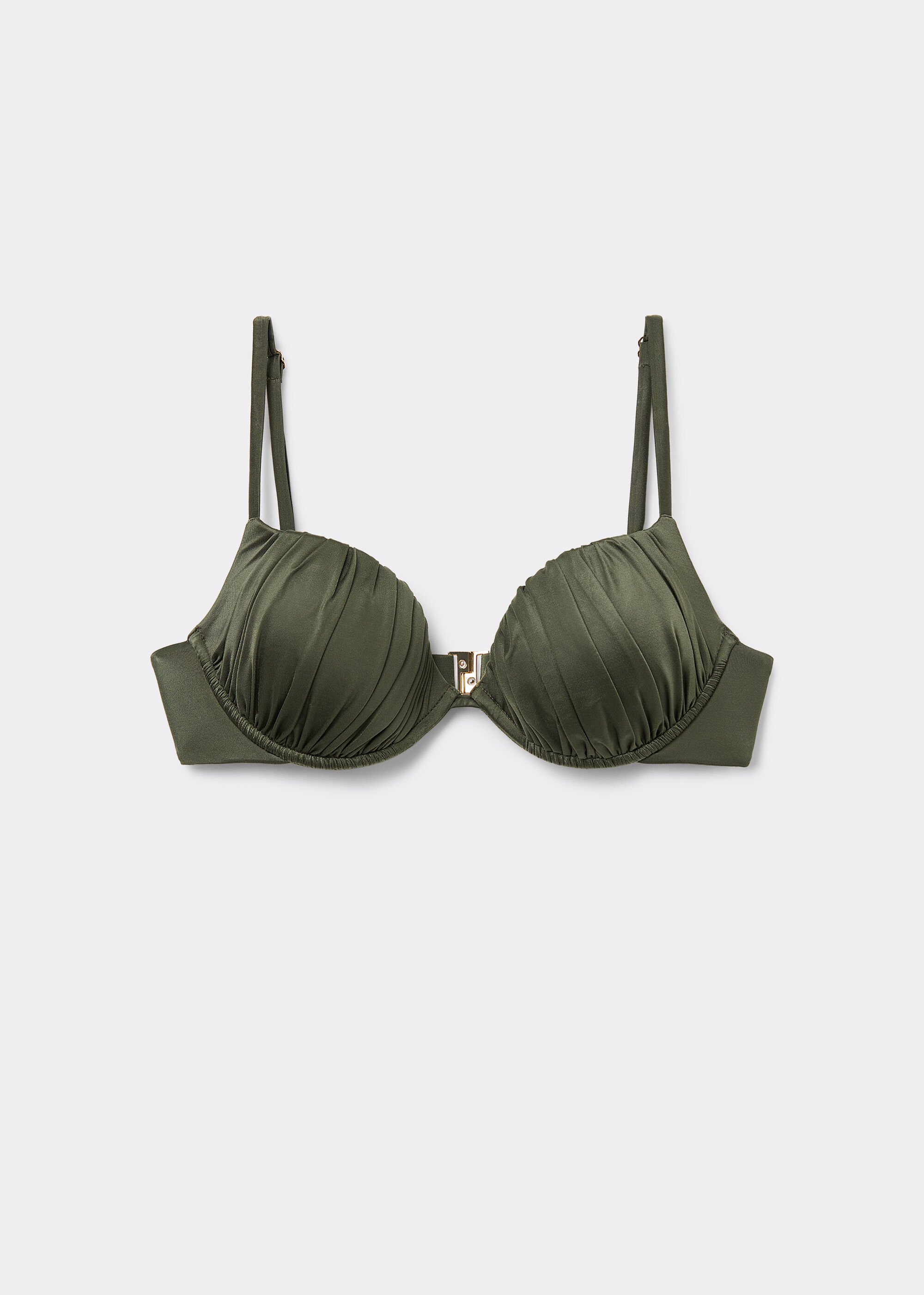 Push-Up Bikini Top Shiny Satin