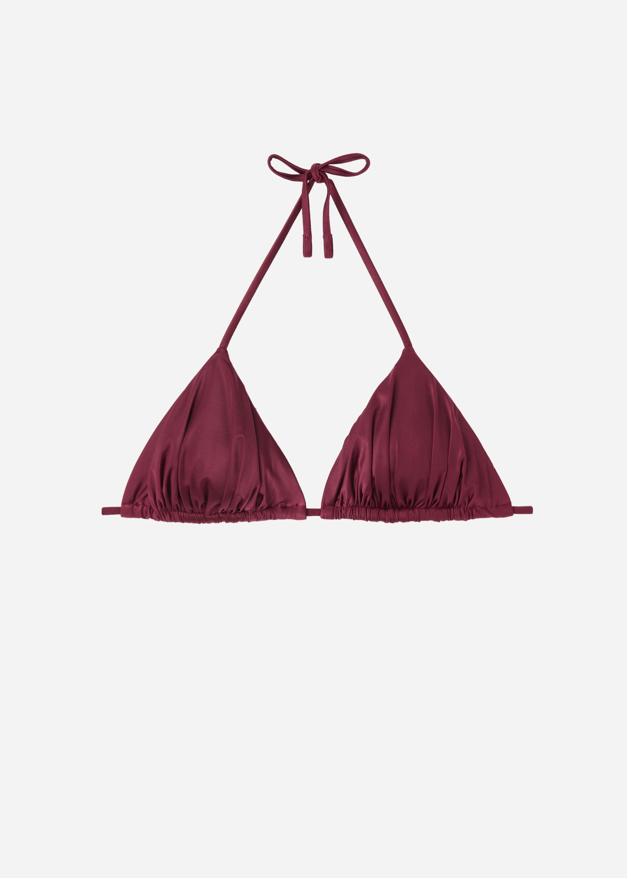 Triángulo Relleno Extraíble Bikini Shiny Satin