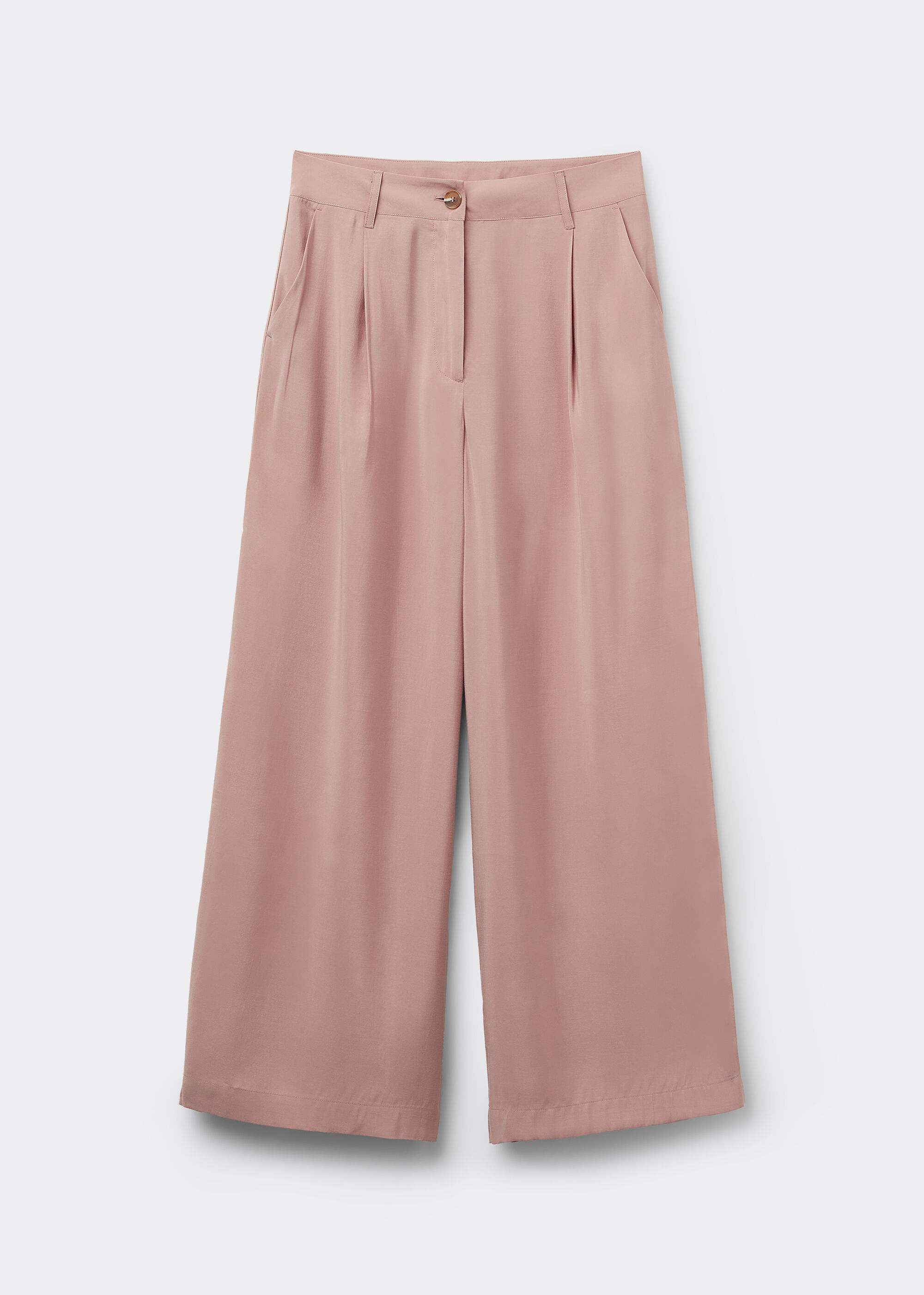 Pantaloni Lunghi Soft con Pieghe