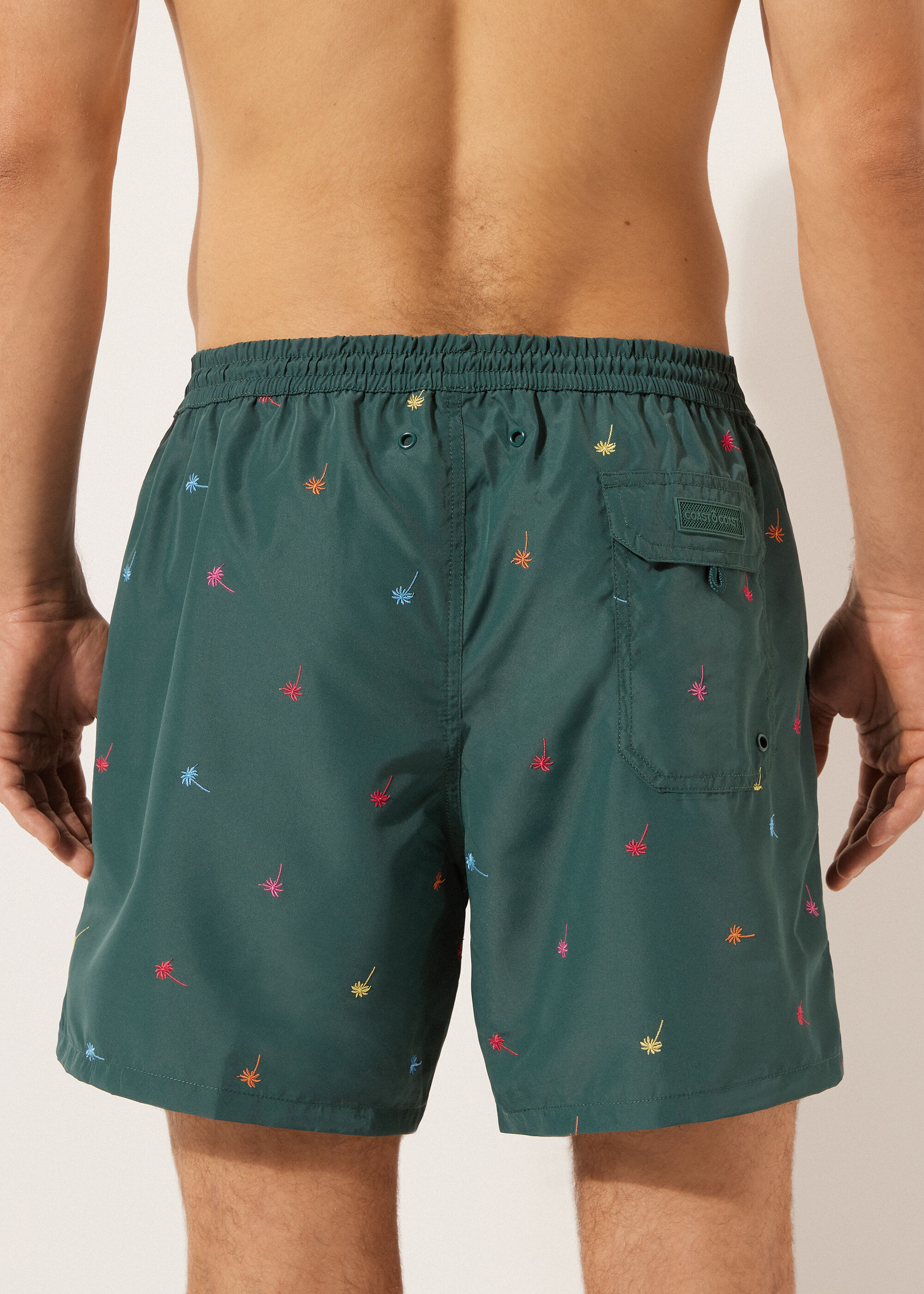 Men’s Patterned Boxer Swim Shorts Formentera
