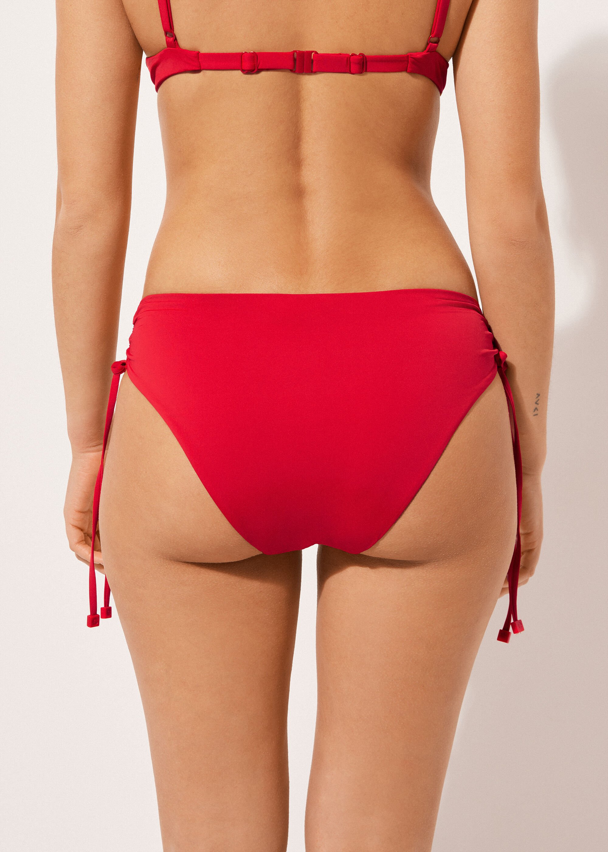 Drawstring High-Waisted Bikini Bottoms Indonesia