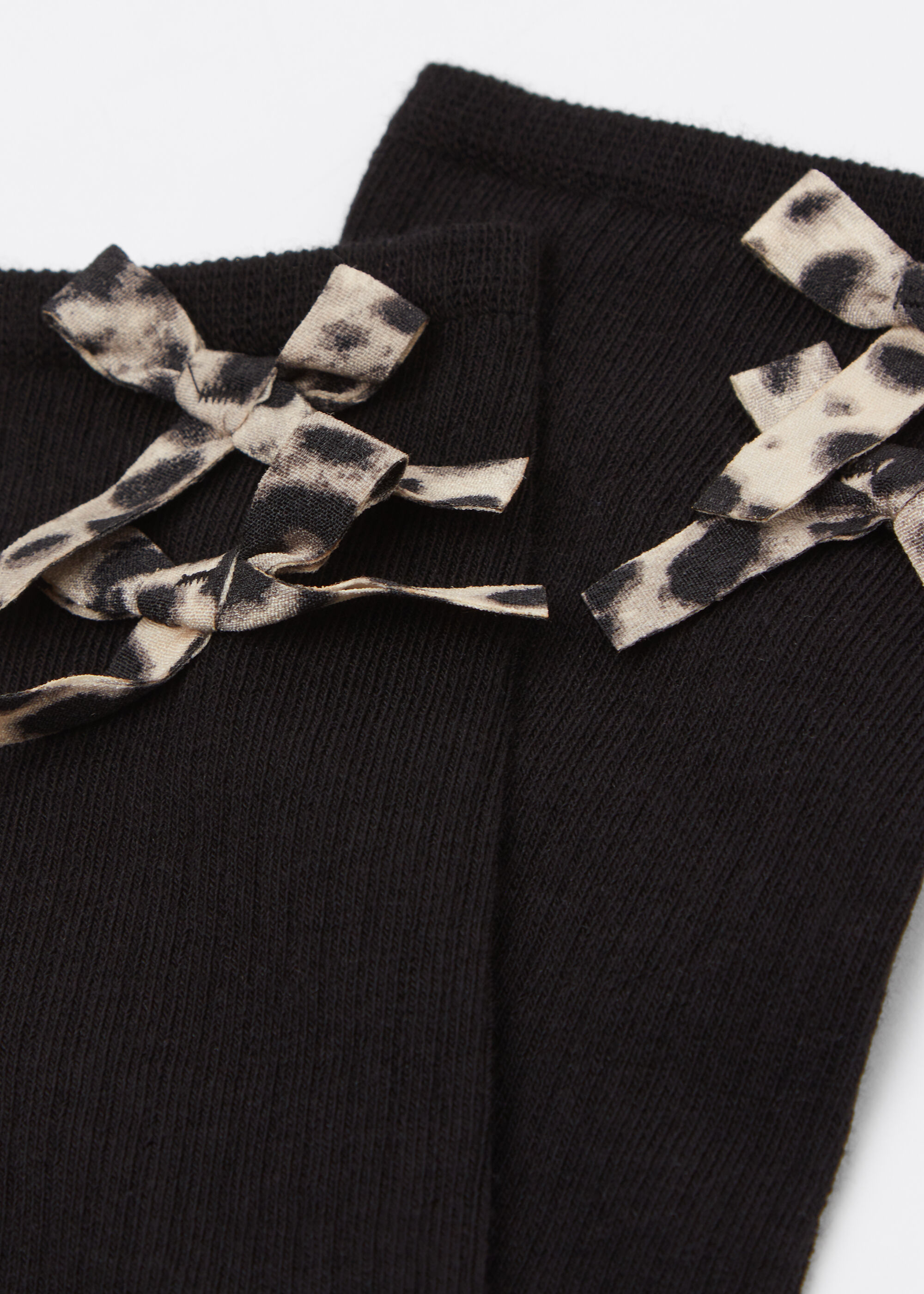 Tropical Print Bow Socks