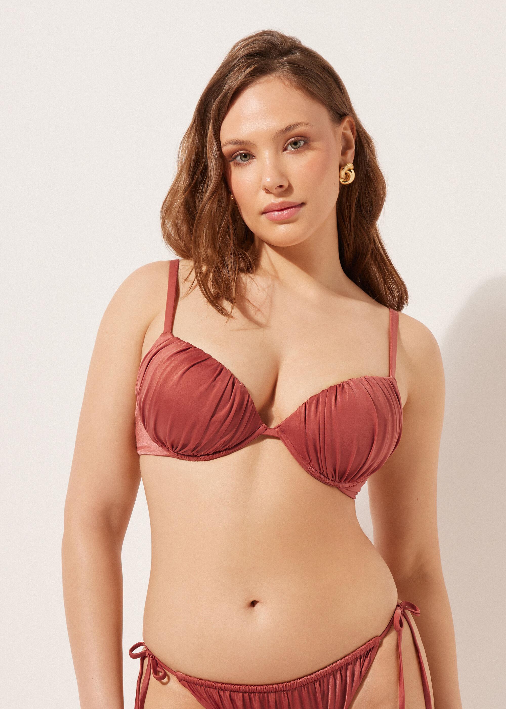 Push-up vrchný diel plaviek Shiny Satin