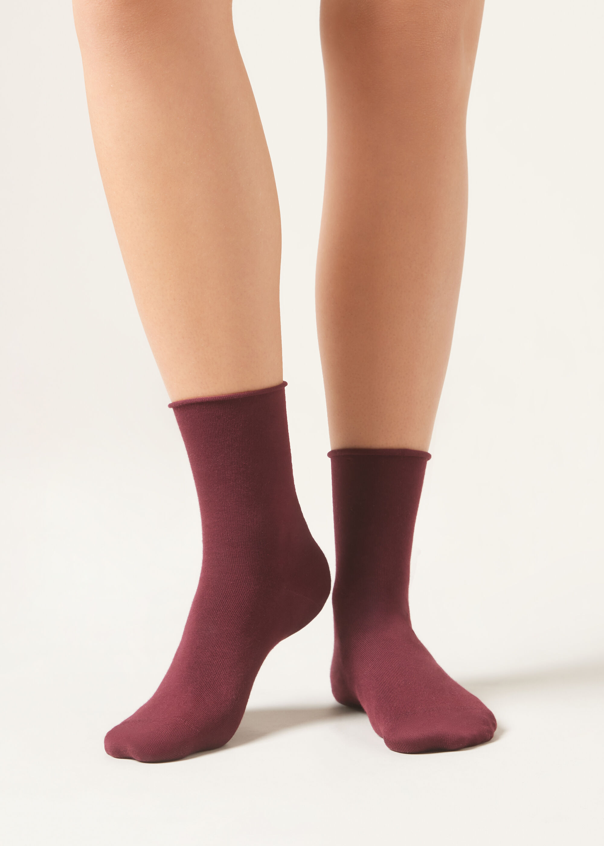 Chaussettes Courtes à Bords Francs en Coton