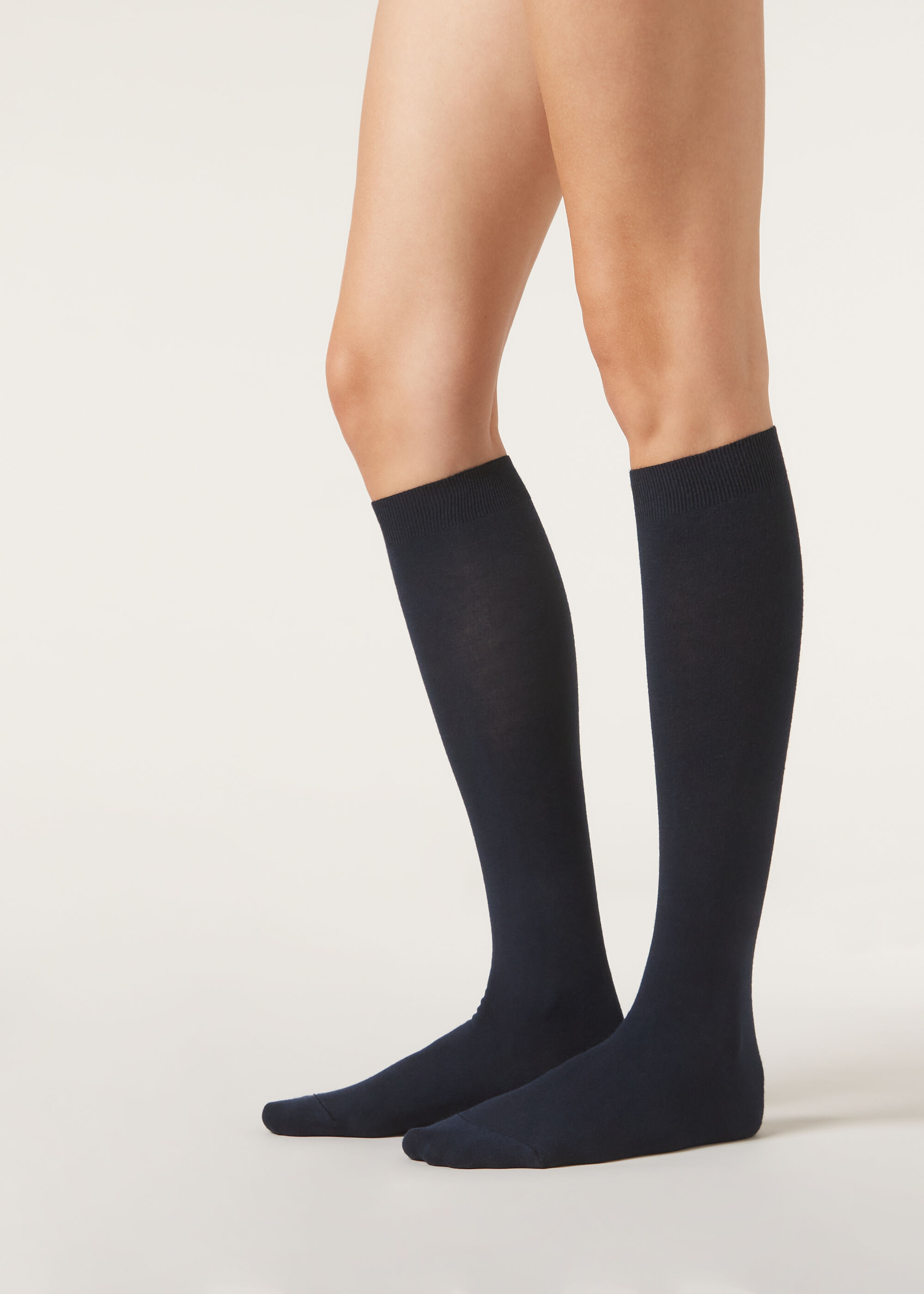 Lange Socken mit Cashmere