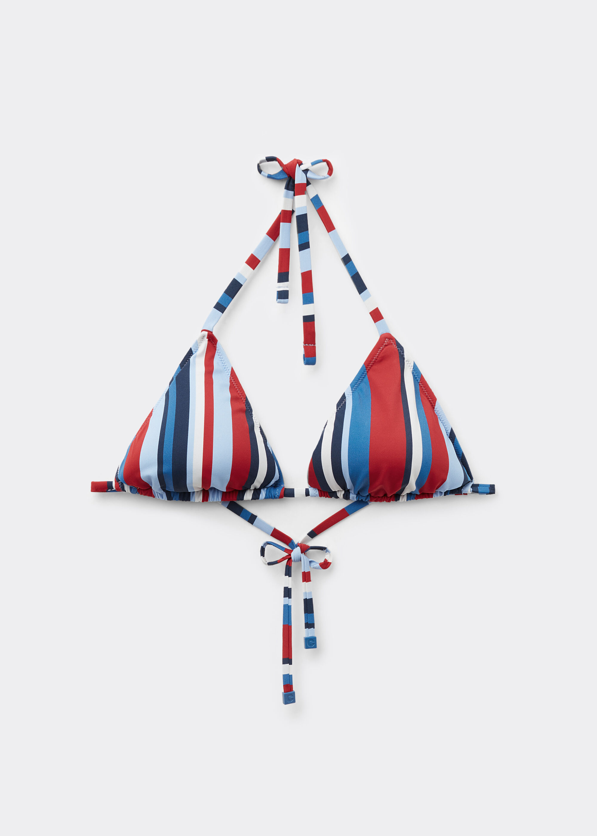 Üçgen Bikini Üstü Nautical Stripes