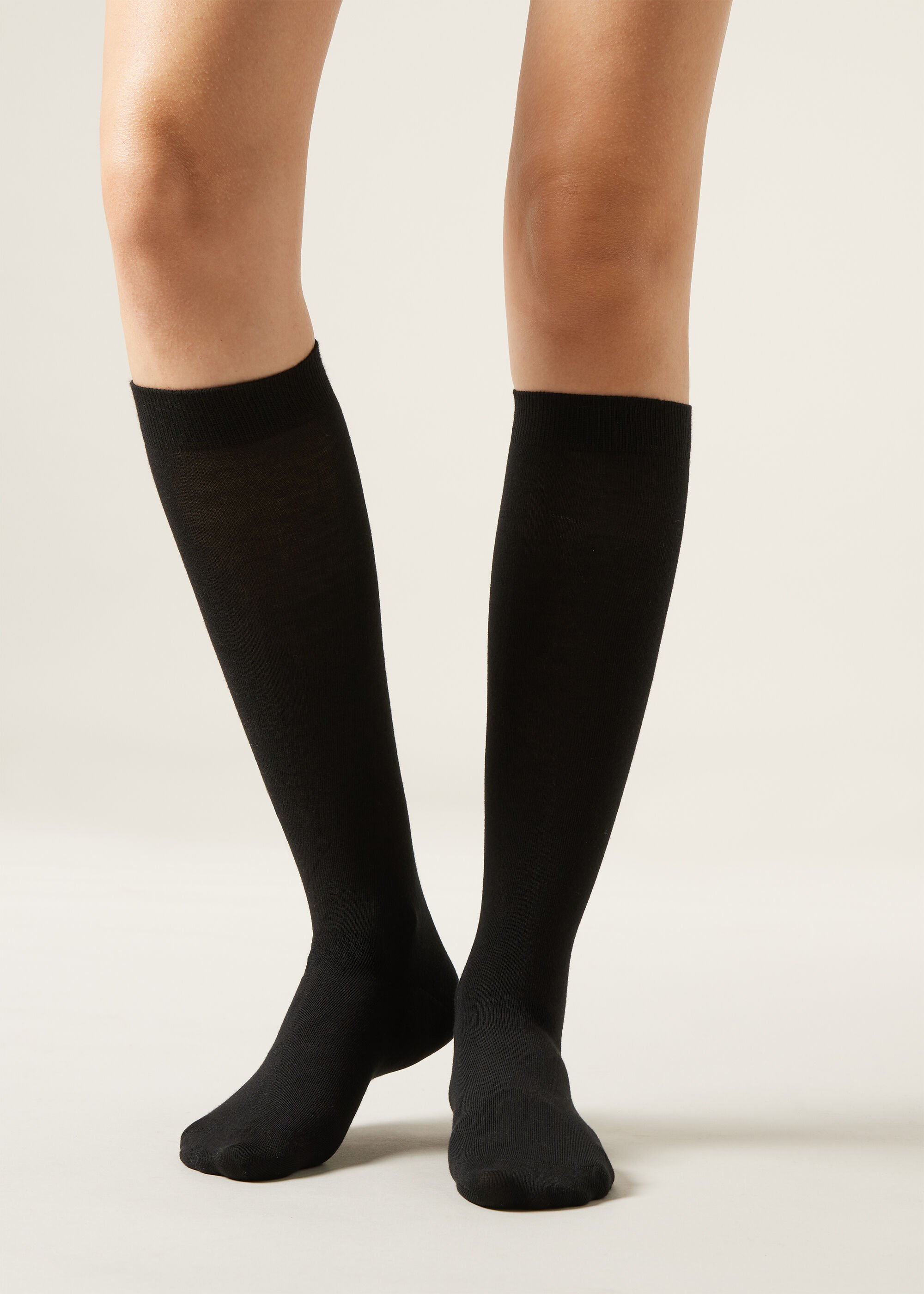 Long Satin Cotton Socks