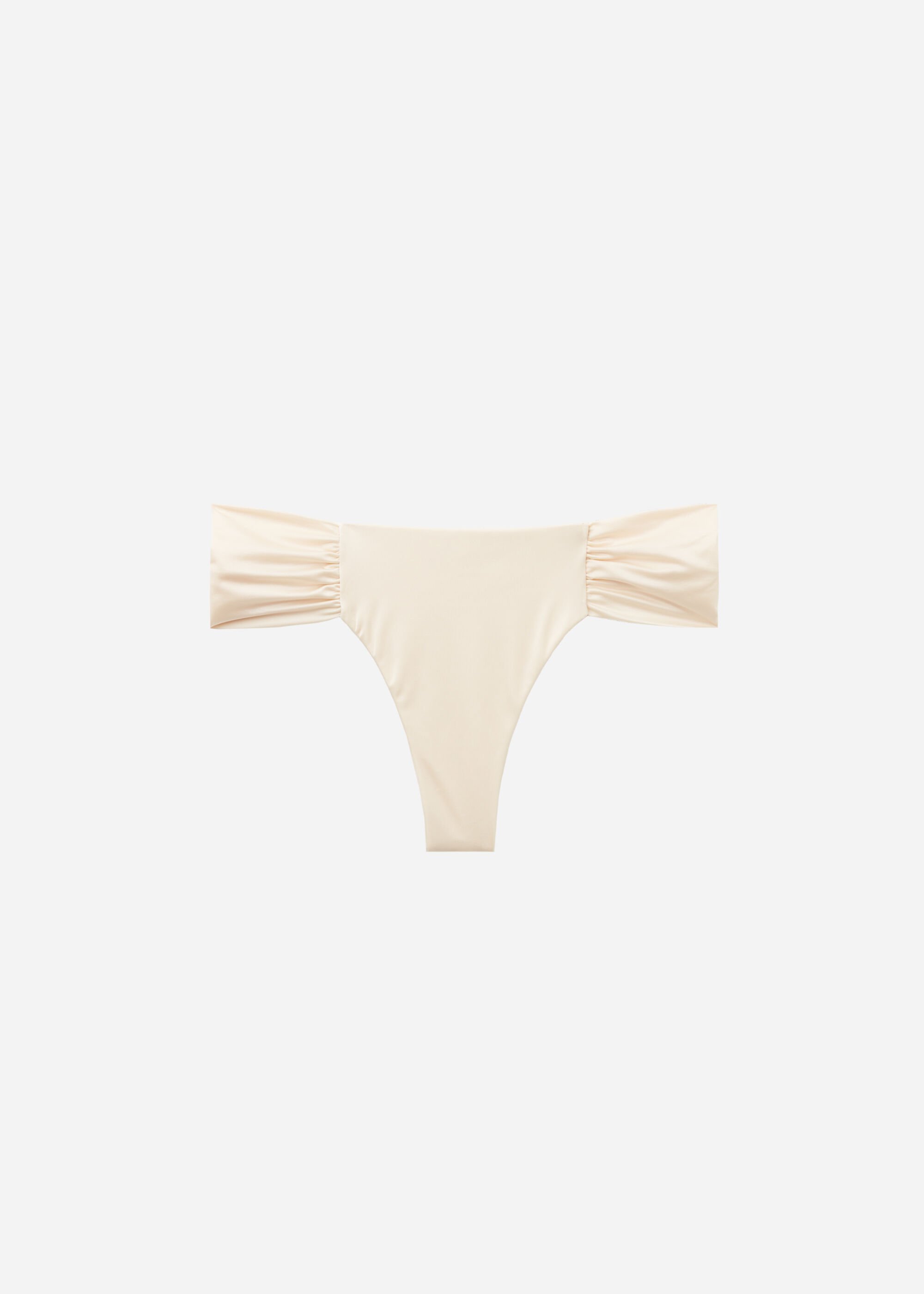 Bas de maillot brésilien avec drapé Shiny Satin