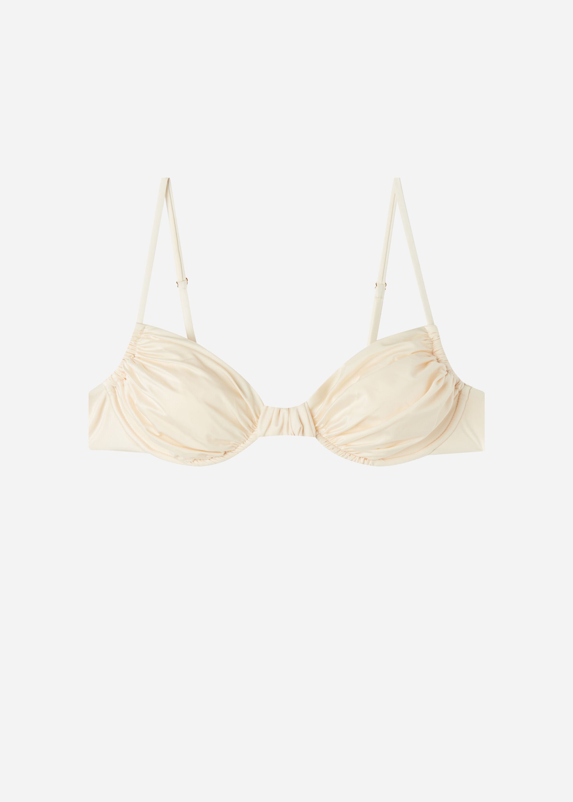 Balconette Swimsuit Top Shiny Satin