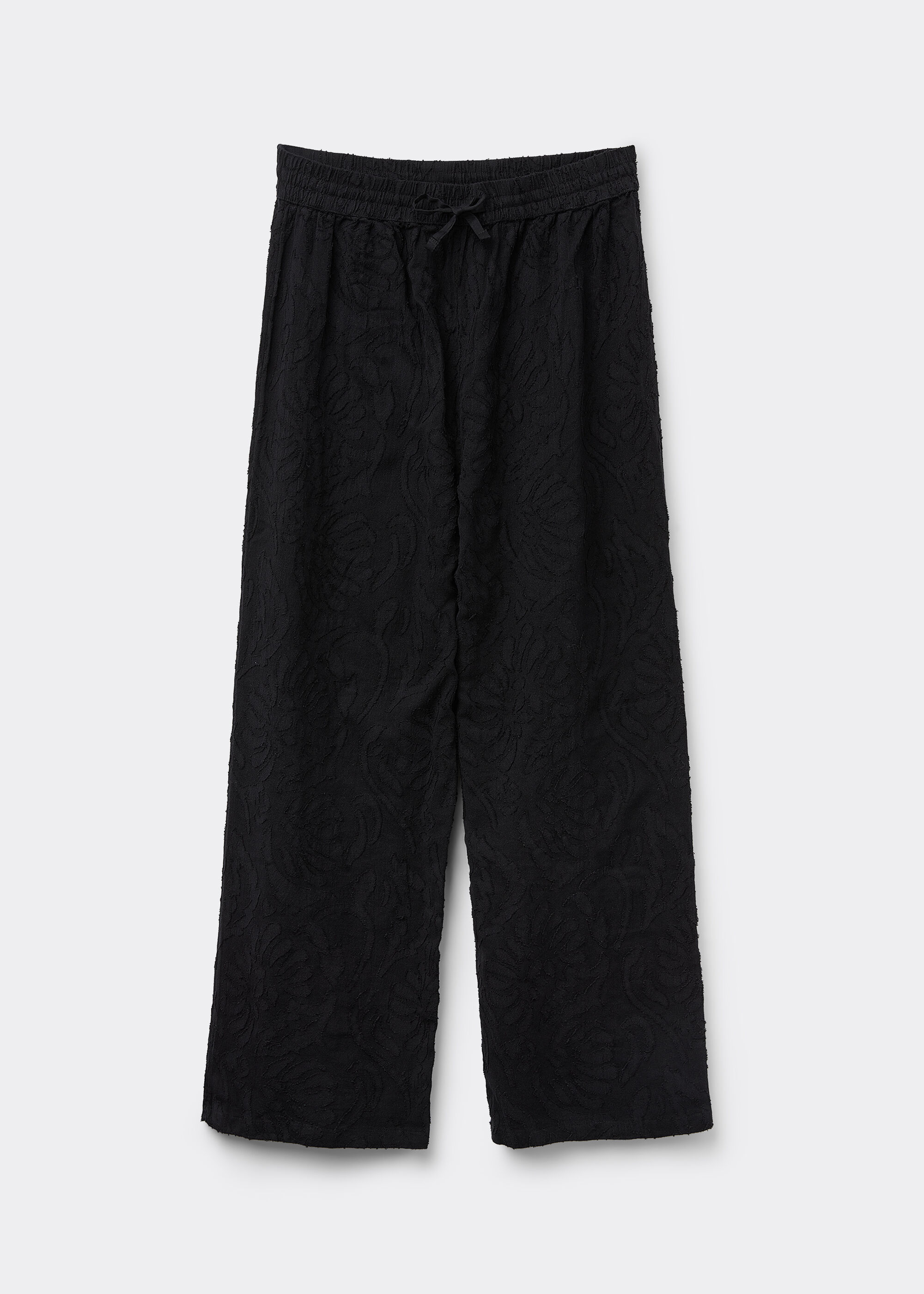 Broek met Wijde Pijpen Jacquard