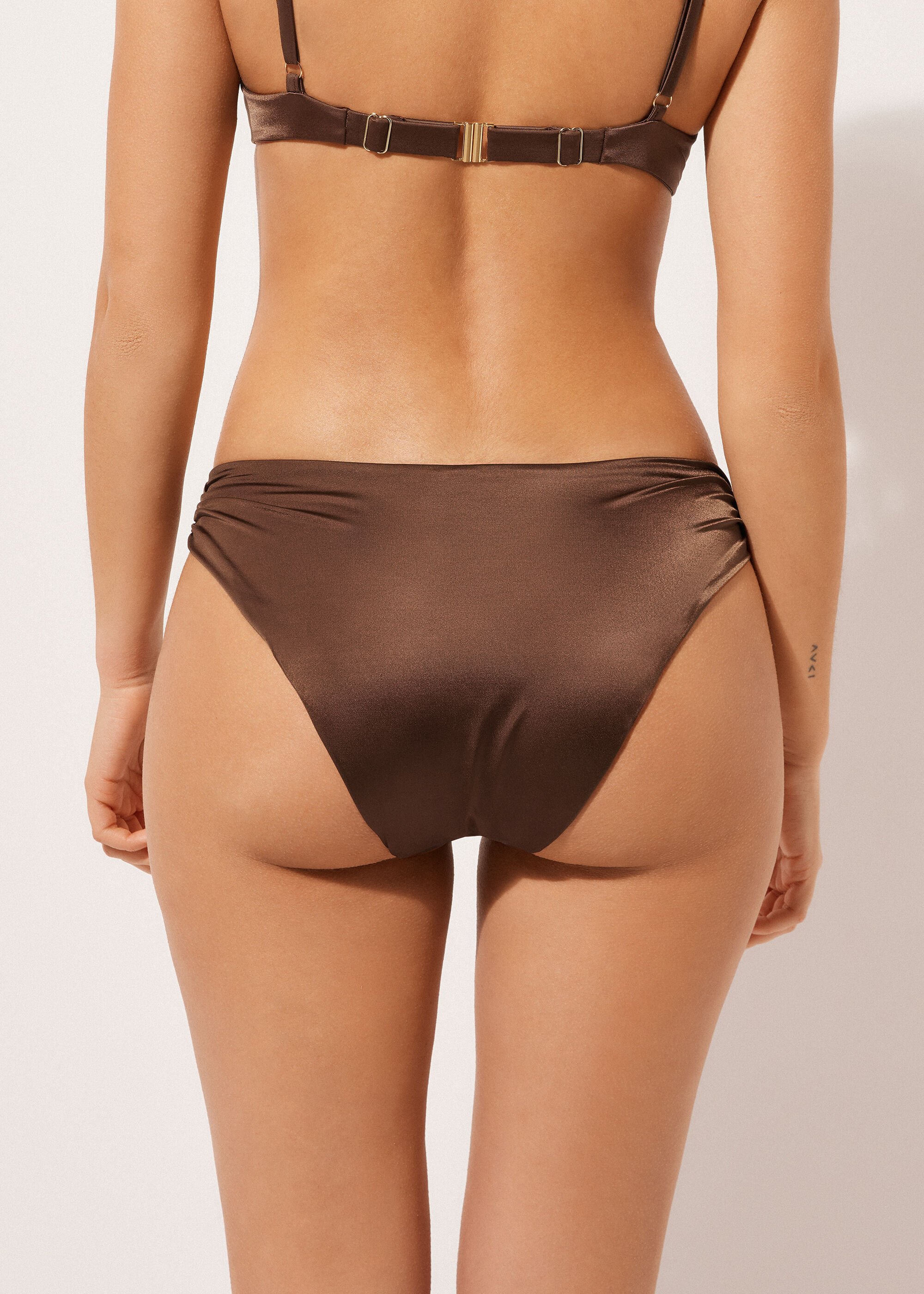 Bikini Bottoms Shiny Satin
