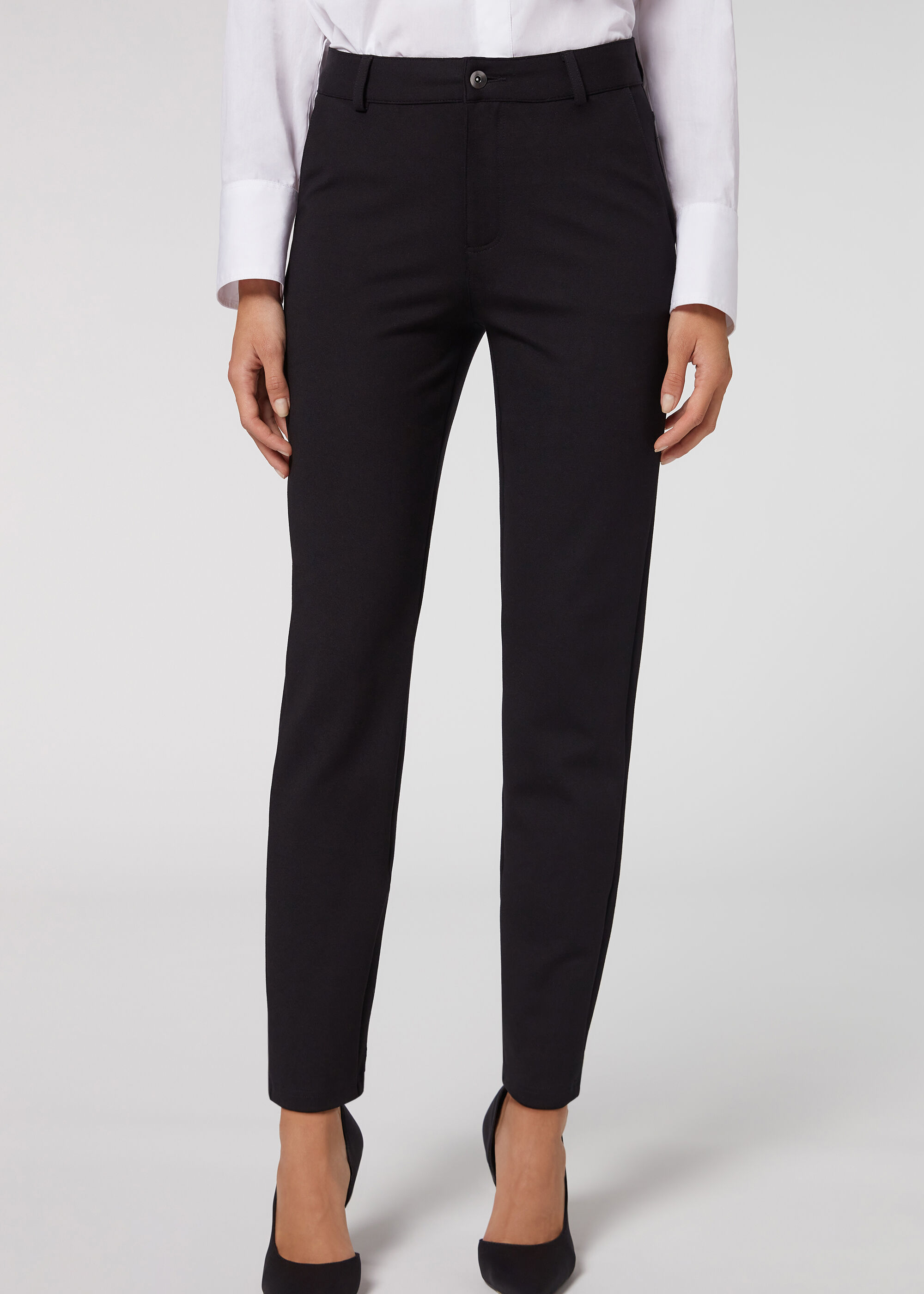 Leggings med fem fickor i jersey