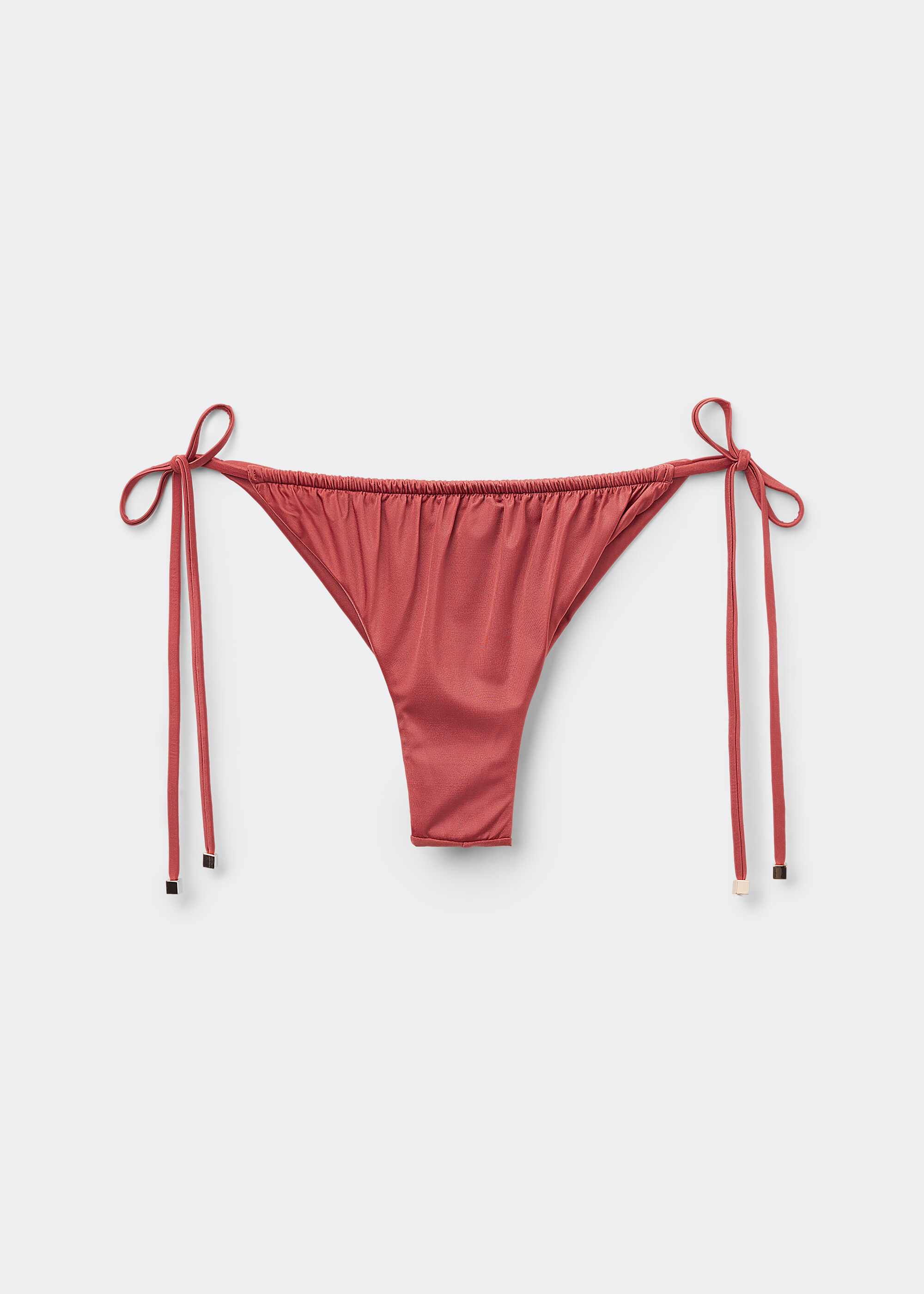 Μπραζίλιαν Σλιπ Μαγιό με Κορδόνια Shiny Satin