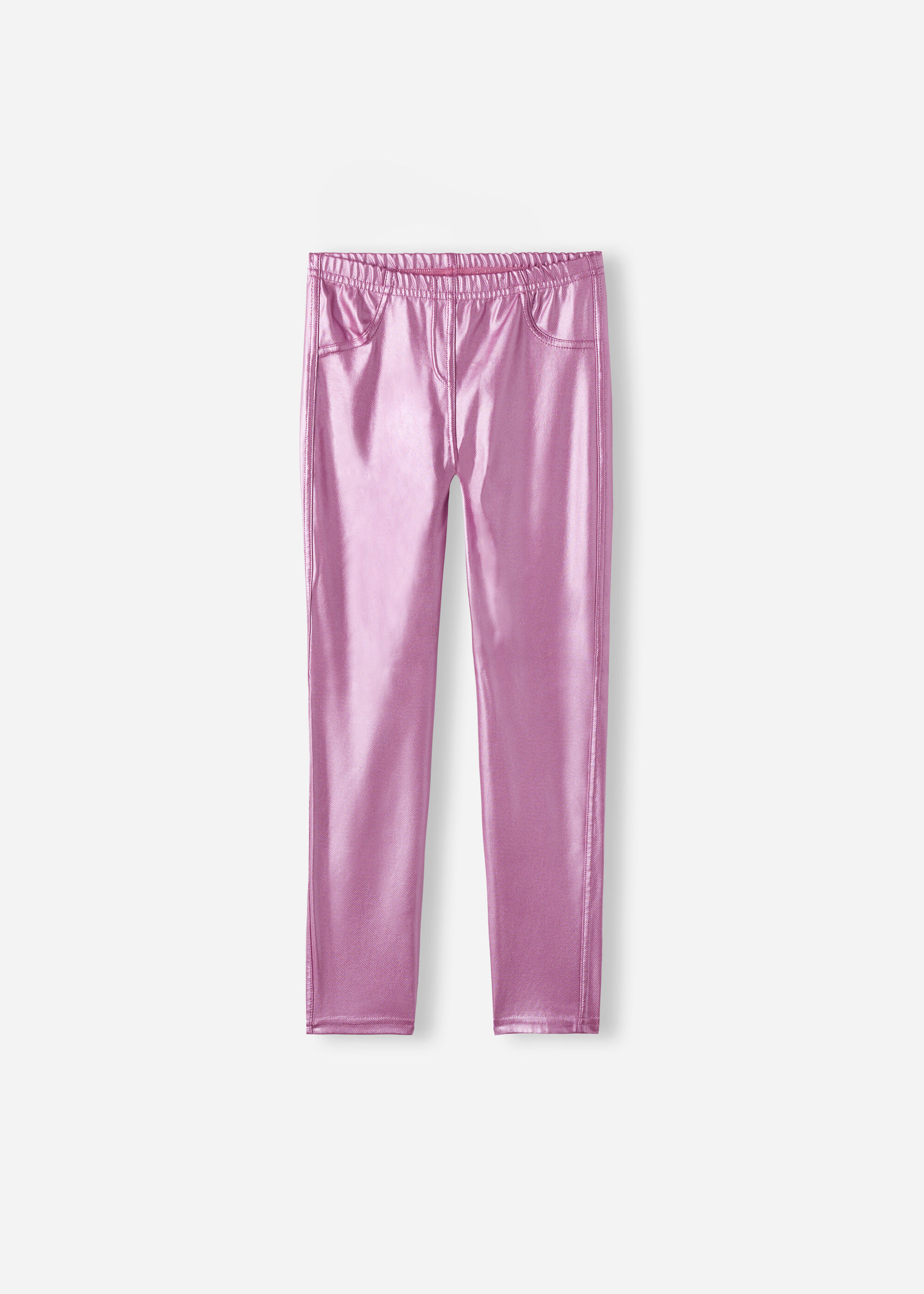 Pantalon Skinny Efecto Metalizado