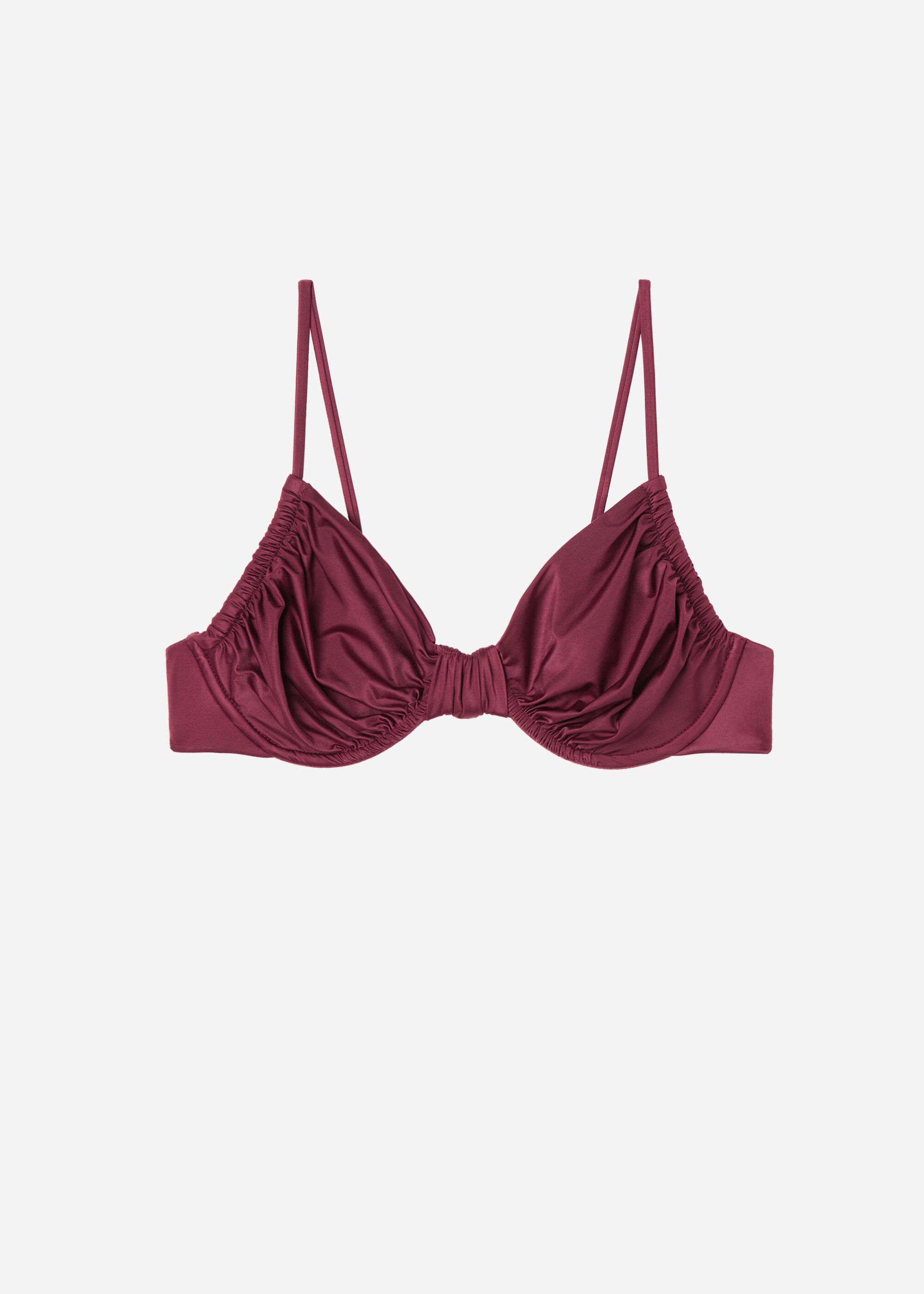 Balconette Swimsuit Top Shiny Satin
