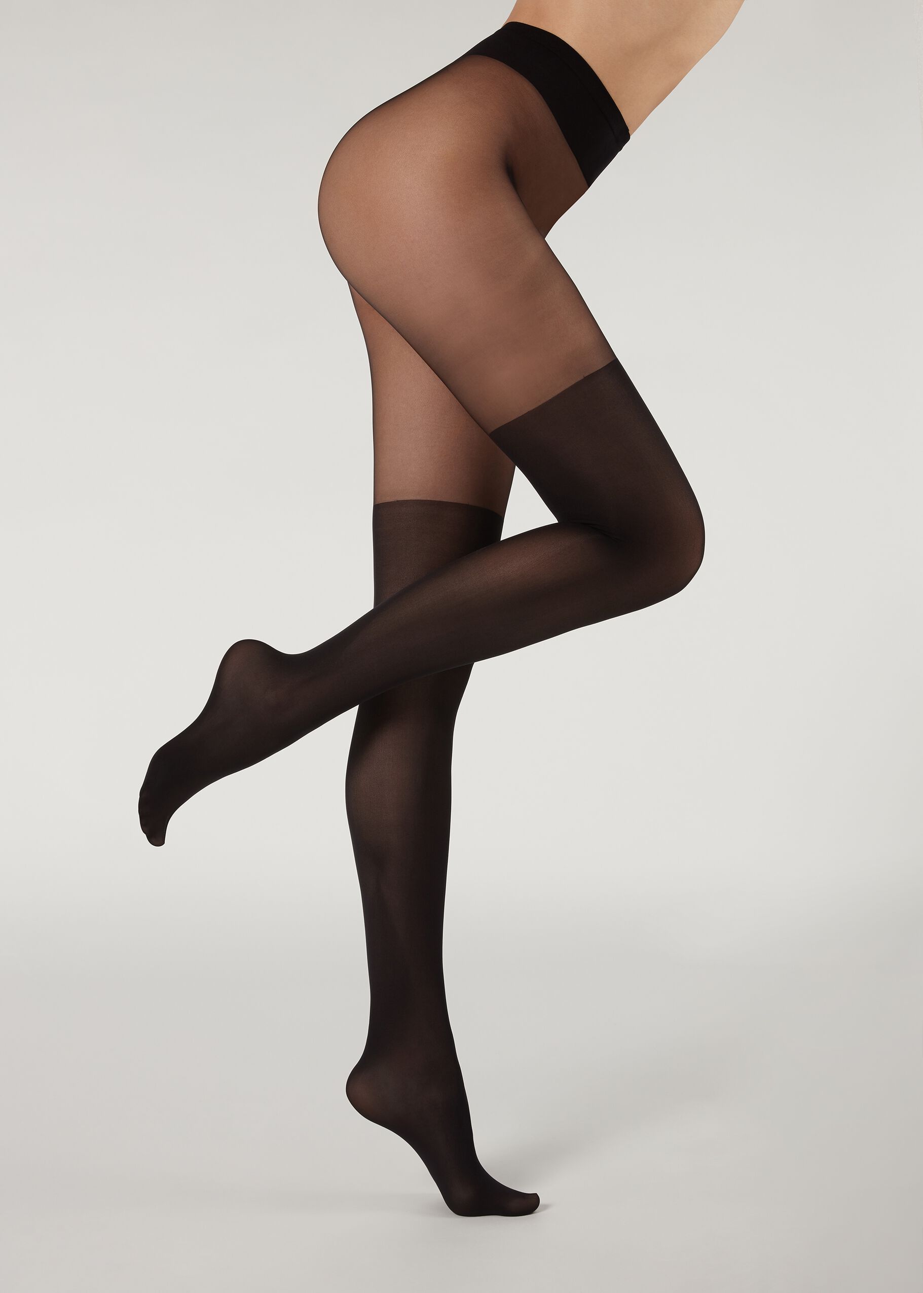 Collant Effet Chaussettes Hautes