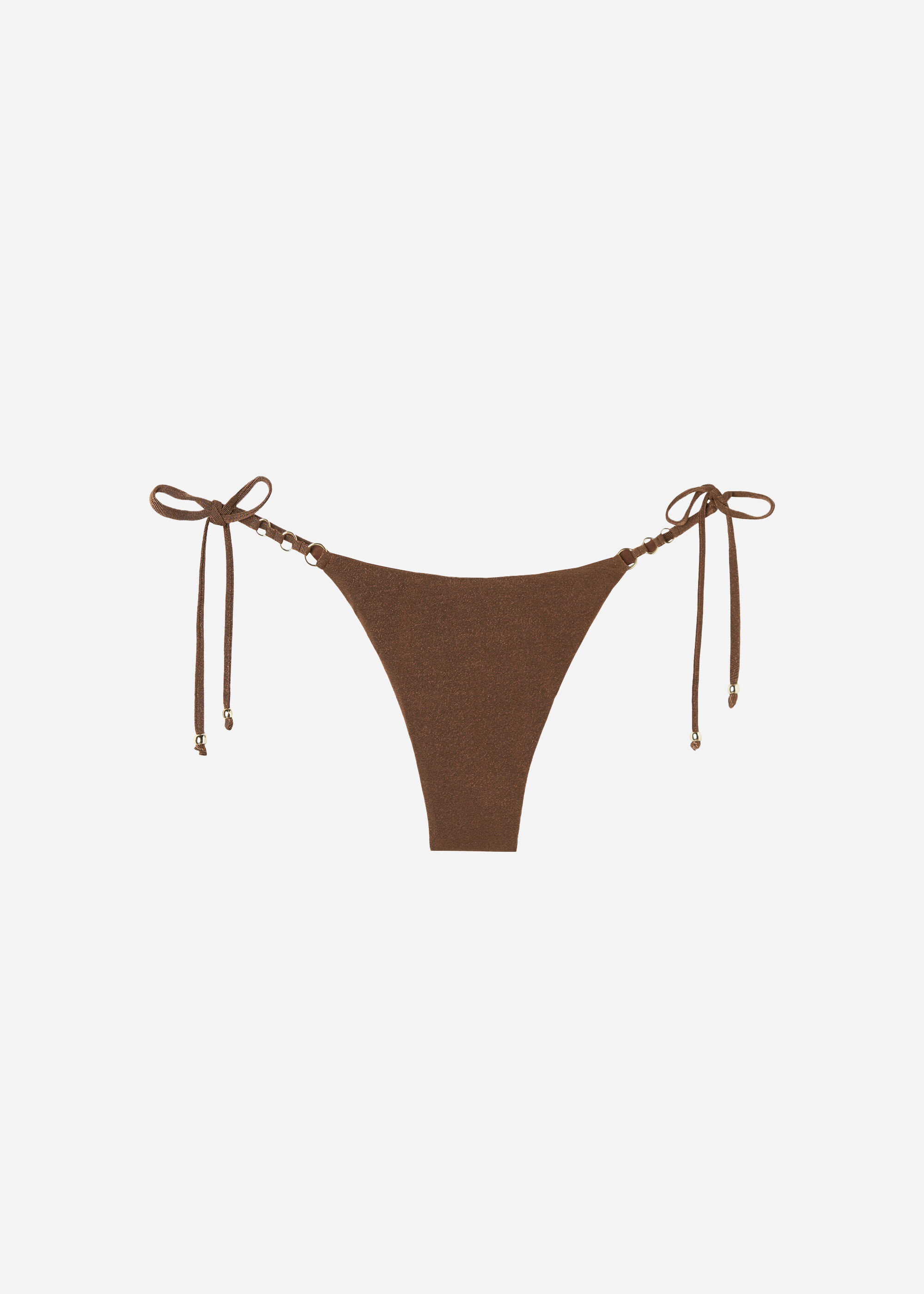 Brazilian String Swimsuit Bottom Golden Gleam